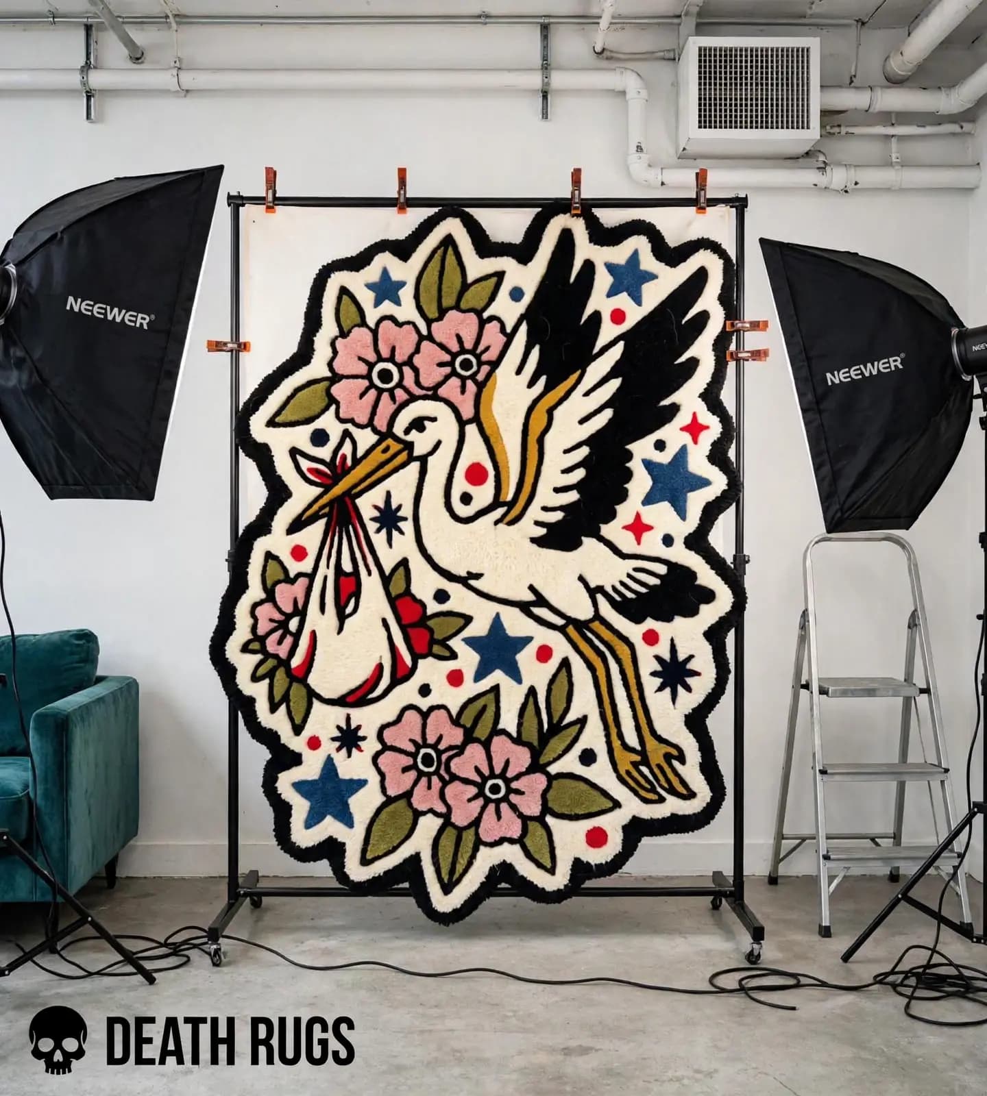 Flying Stork & Blossom Bundle Rugs alternate
