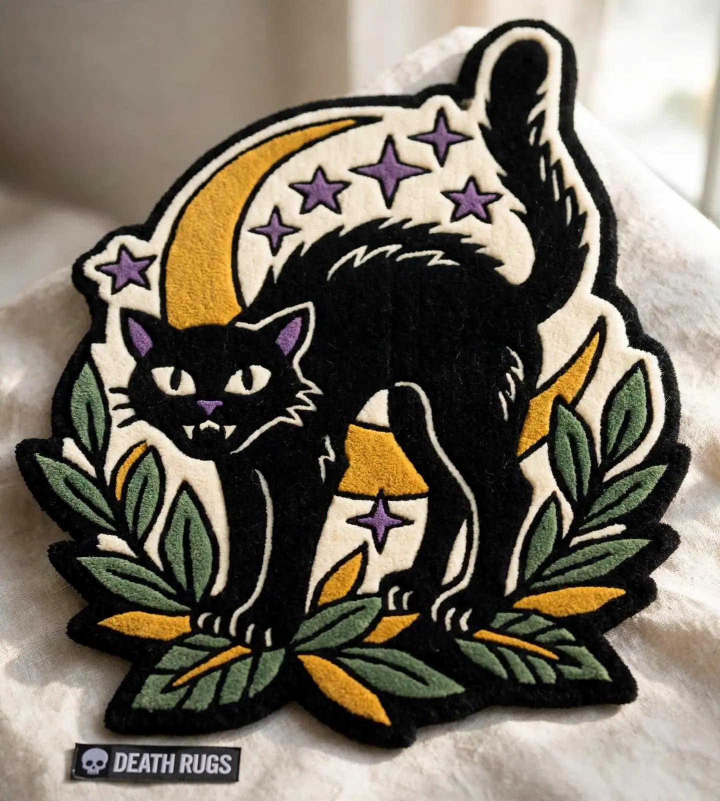 Moonlit Black Cat Rugs thumbnail 3