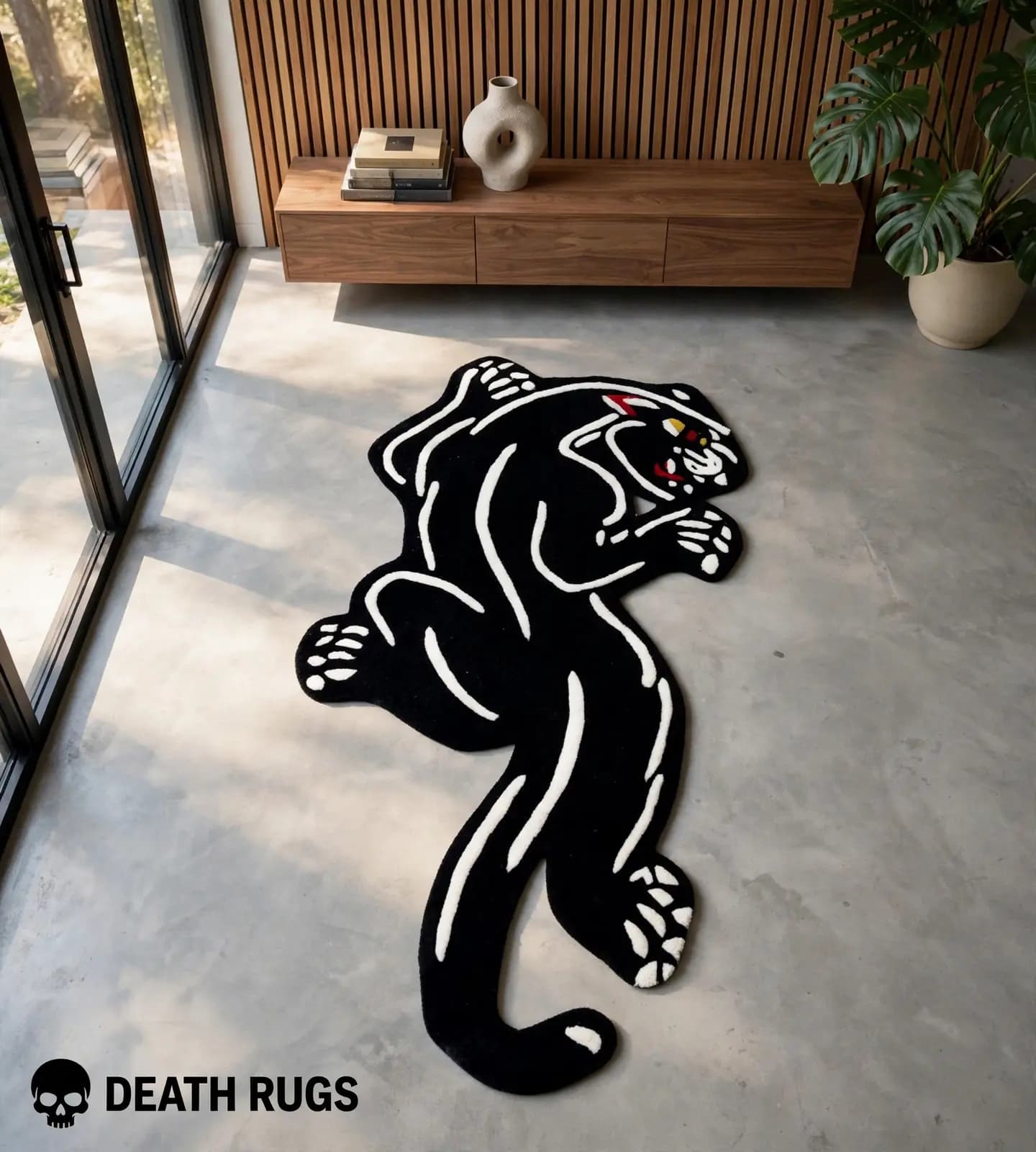 Crawling Black Panther Rugs thumbnail 6