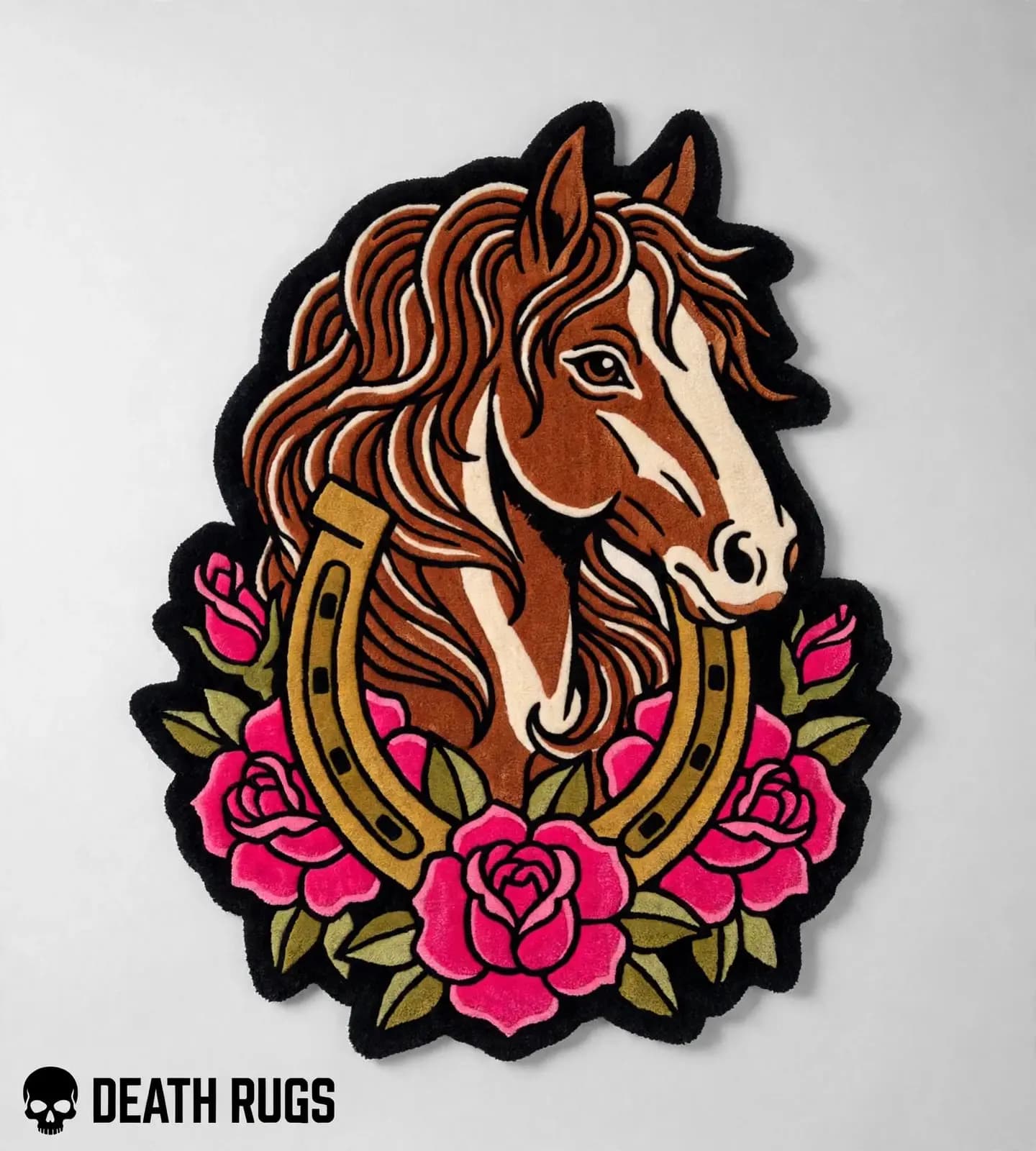 ild Stallion & Lucky Horseshoe Rugs
