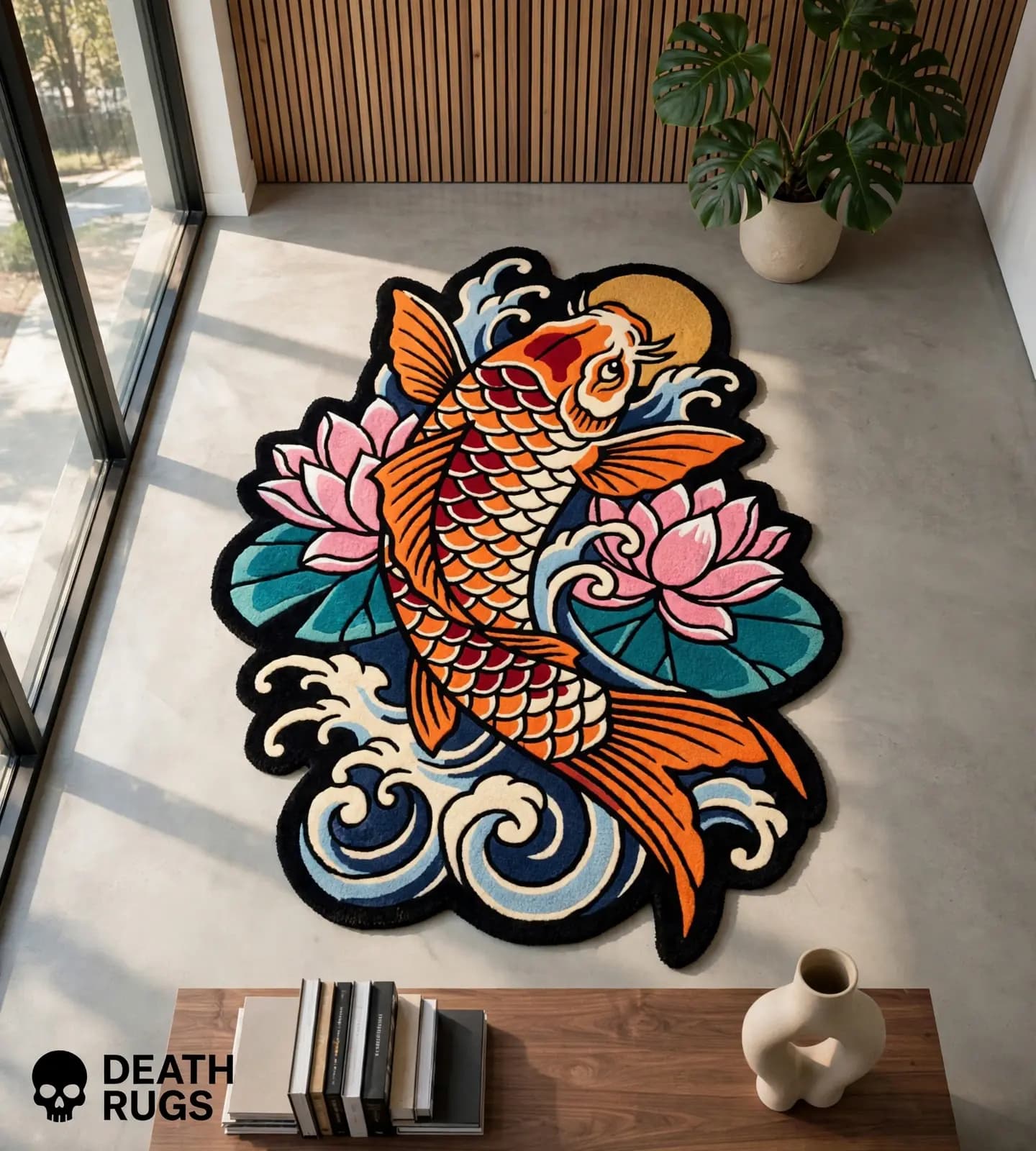 Rising Koi Blossom Rugs thumbnail 6