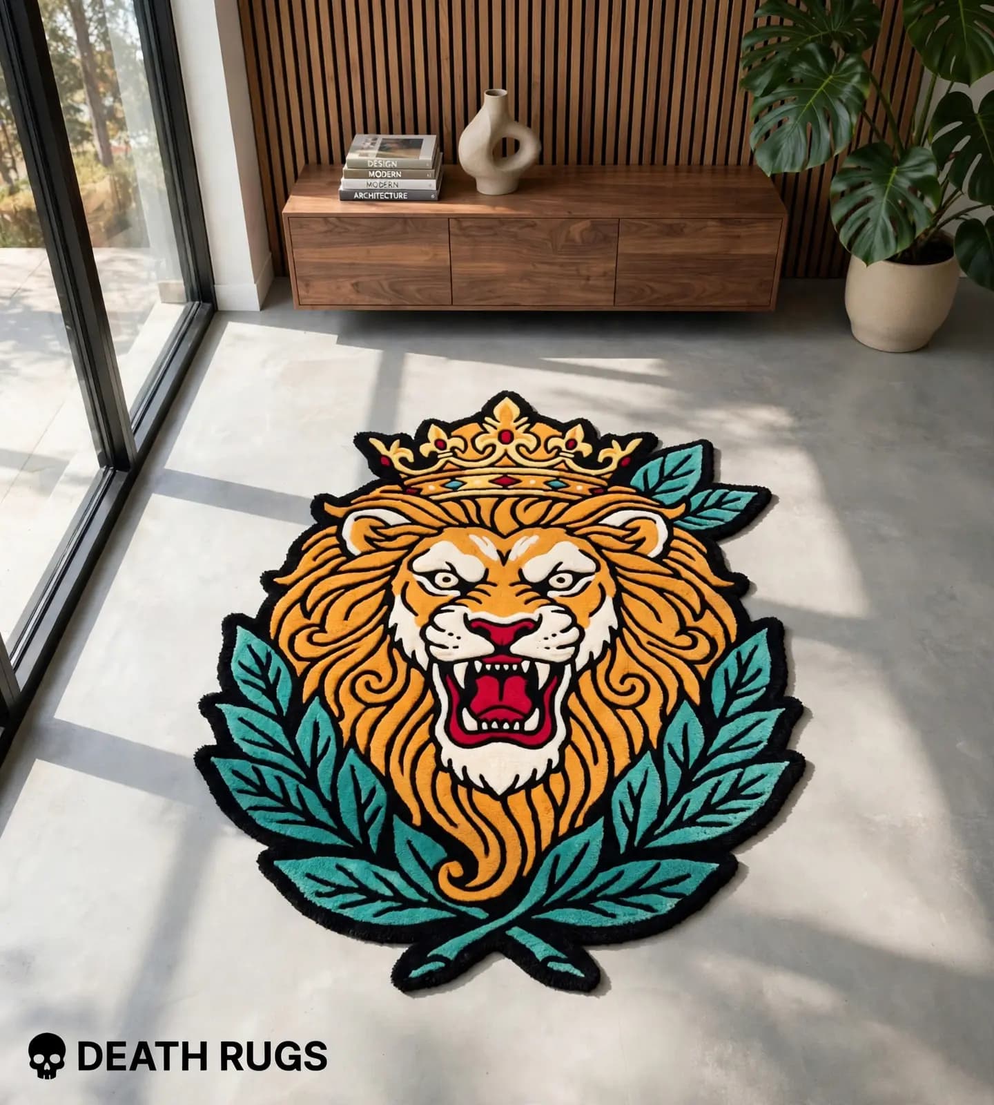 Crowned Lion & Laurel Wreath Rugs thumbnail 6