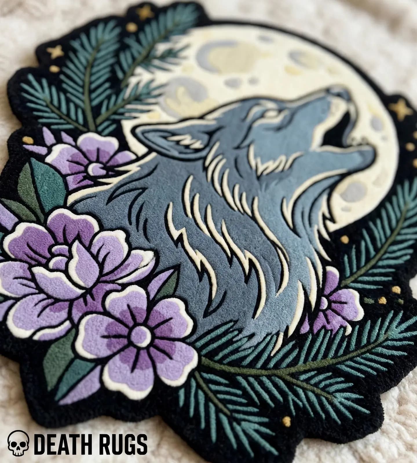 Howling Wolf Moon Rugs alternate