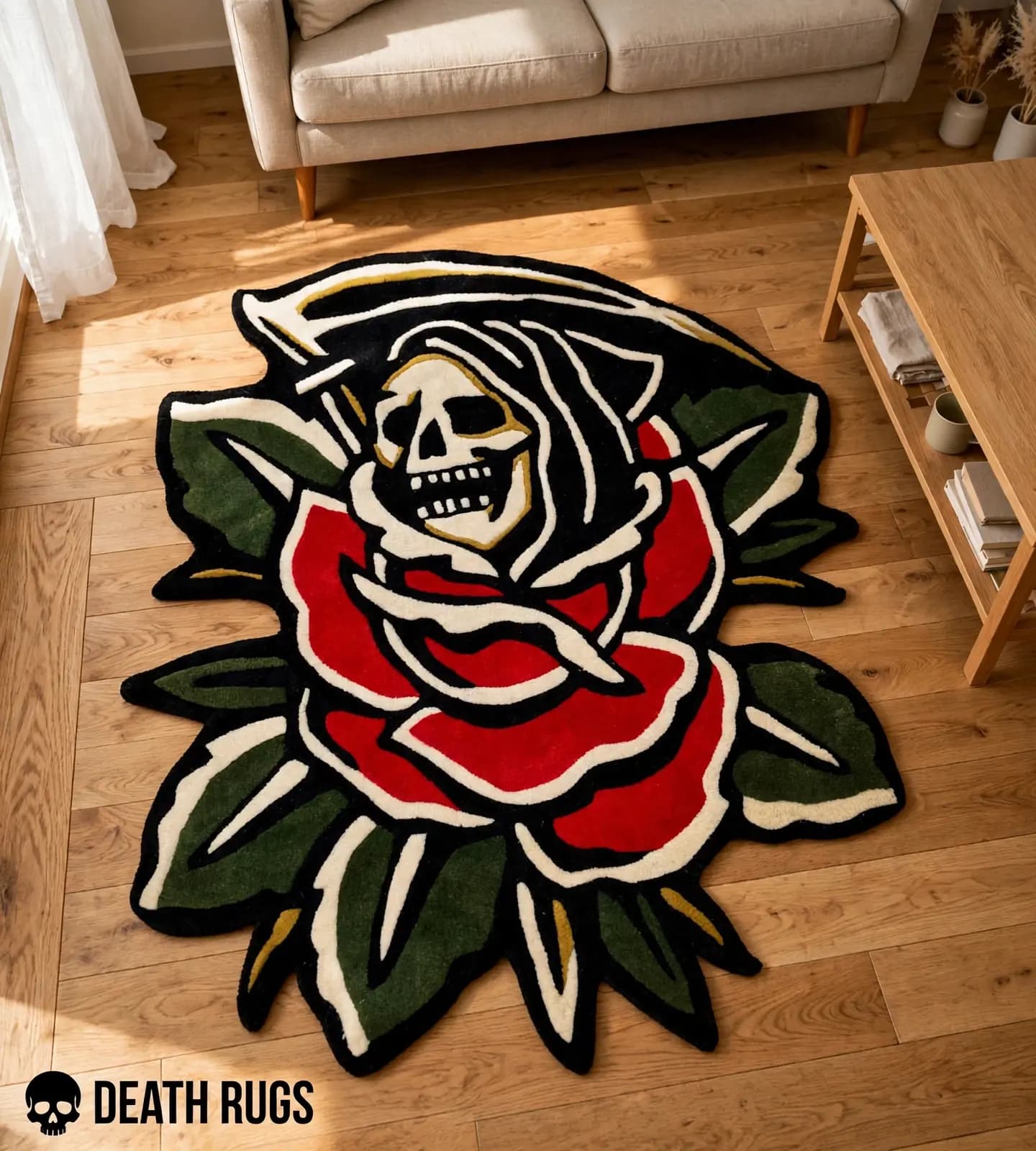 Reaper's Crimson Rose Rug thumbnail 4