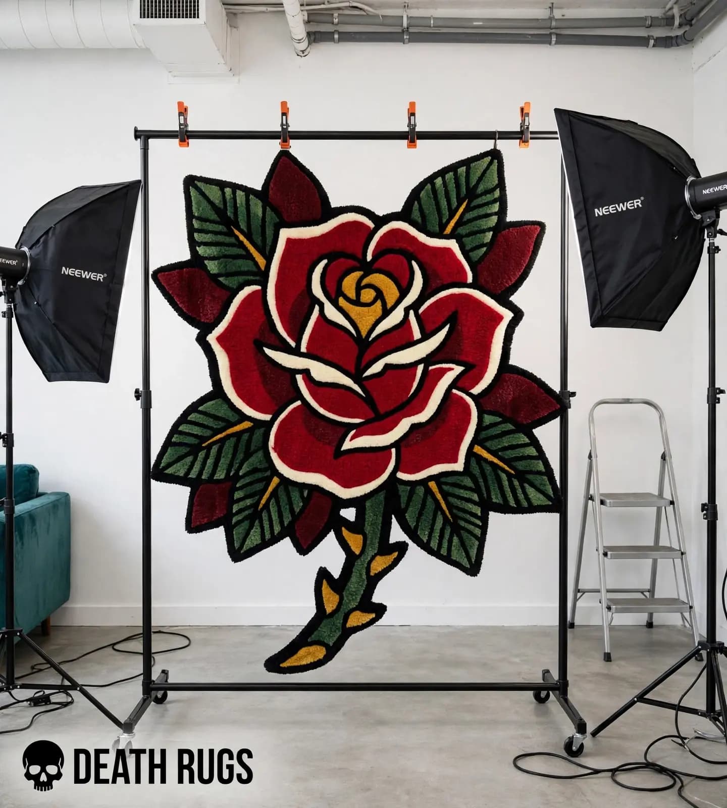 Thorned Stem Rose Rugs alternate
