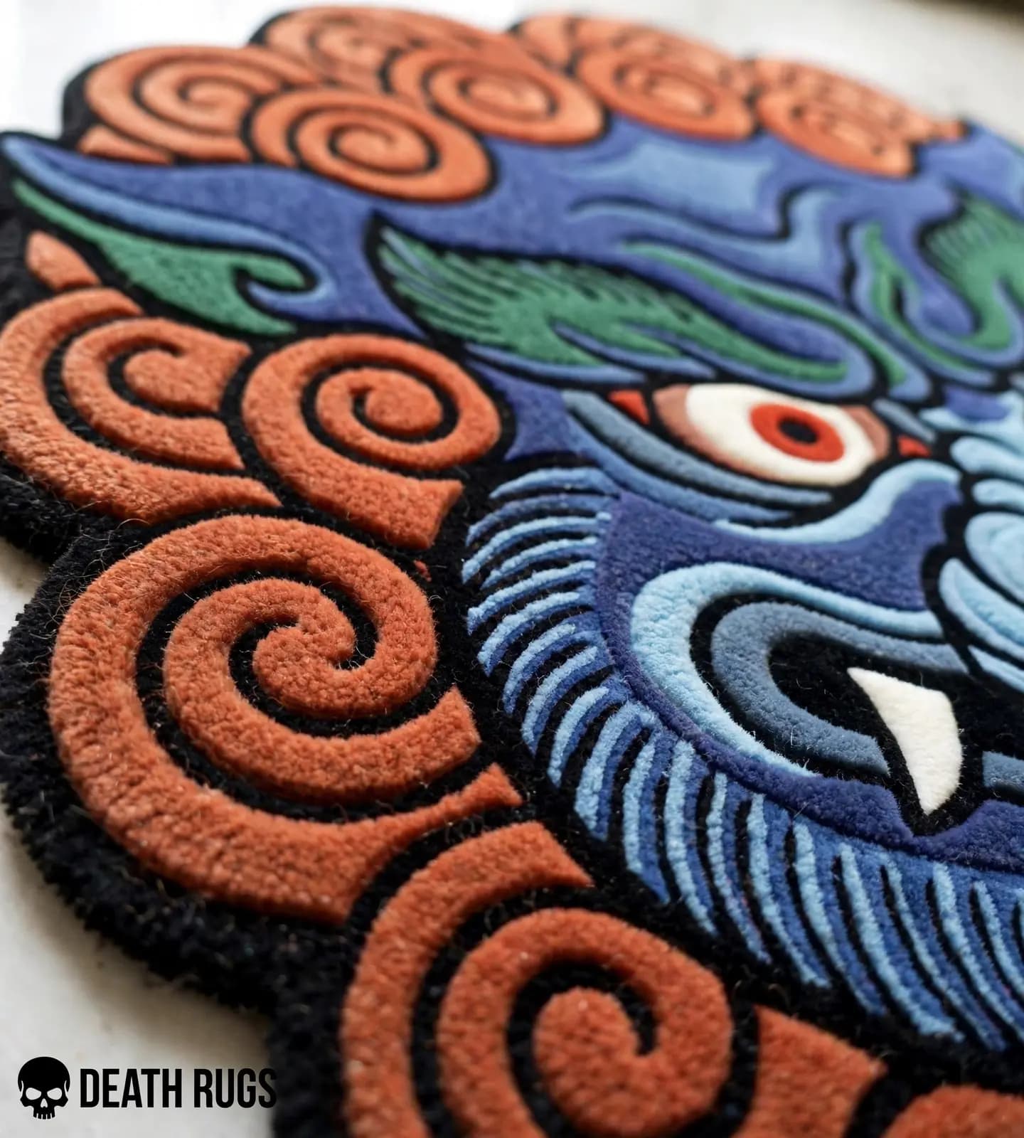 Cobalt Guardian Foo Dog Rugs thumbnail 6