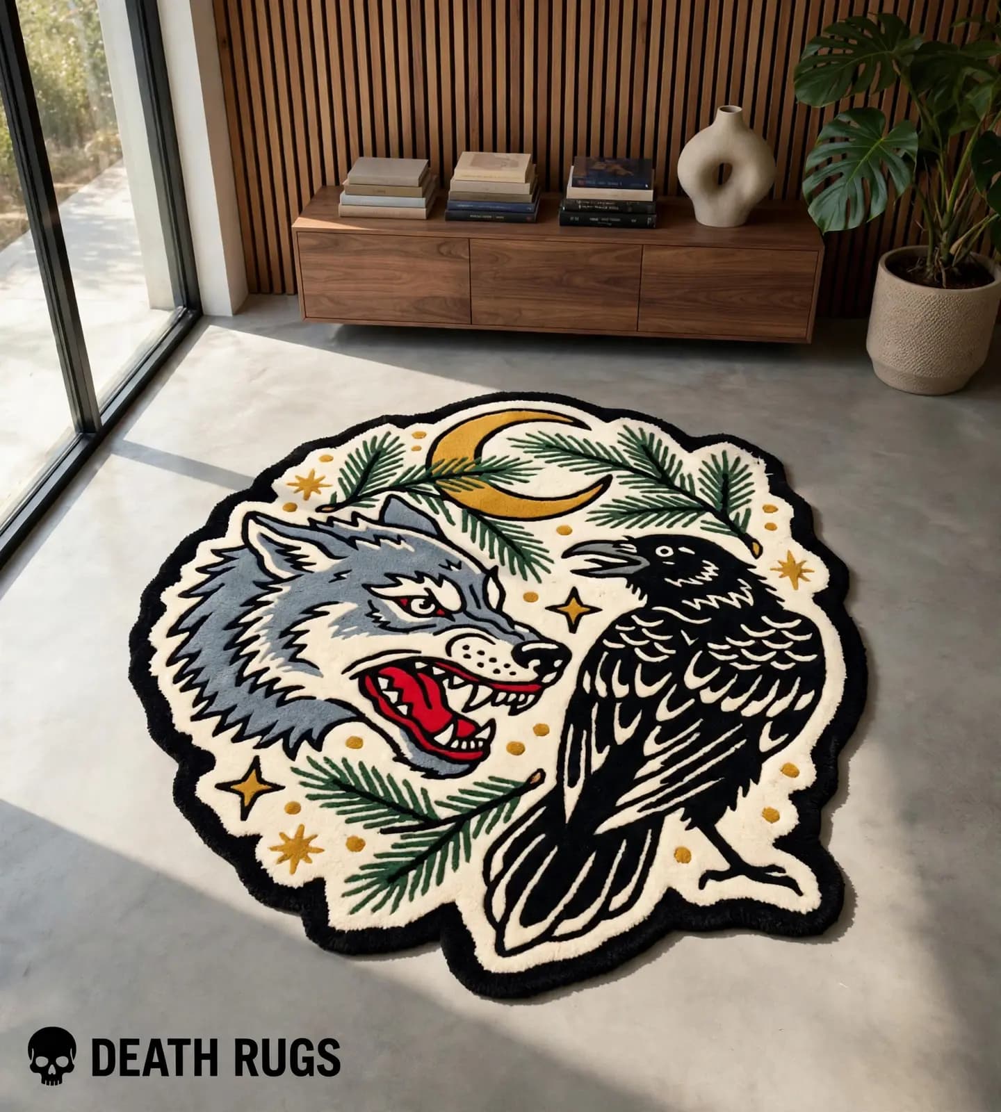 Wolf & Raven Nocturne  Rugs alternate