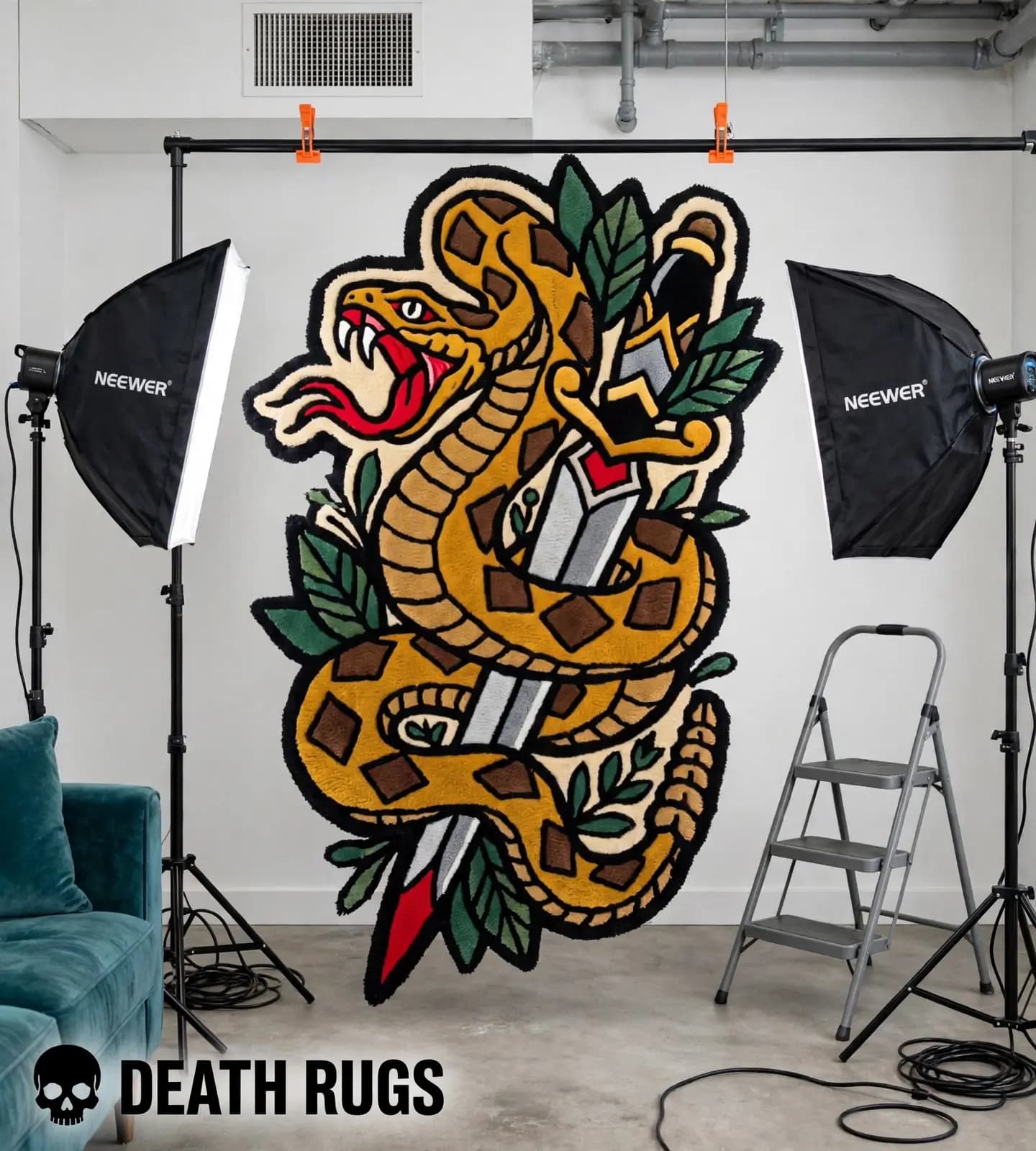 Coiled Viper & Dagger Rugs alternate