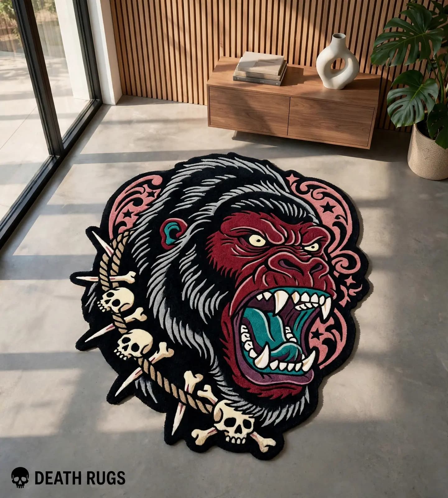Skull Choker Ape Rugs thumbnail 7