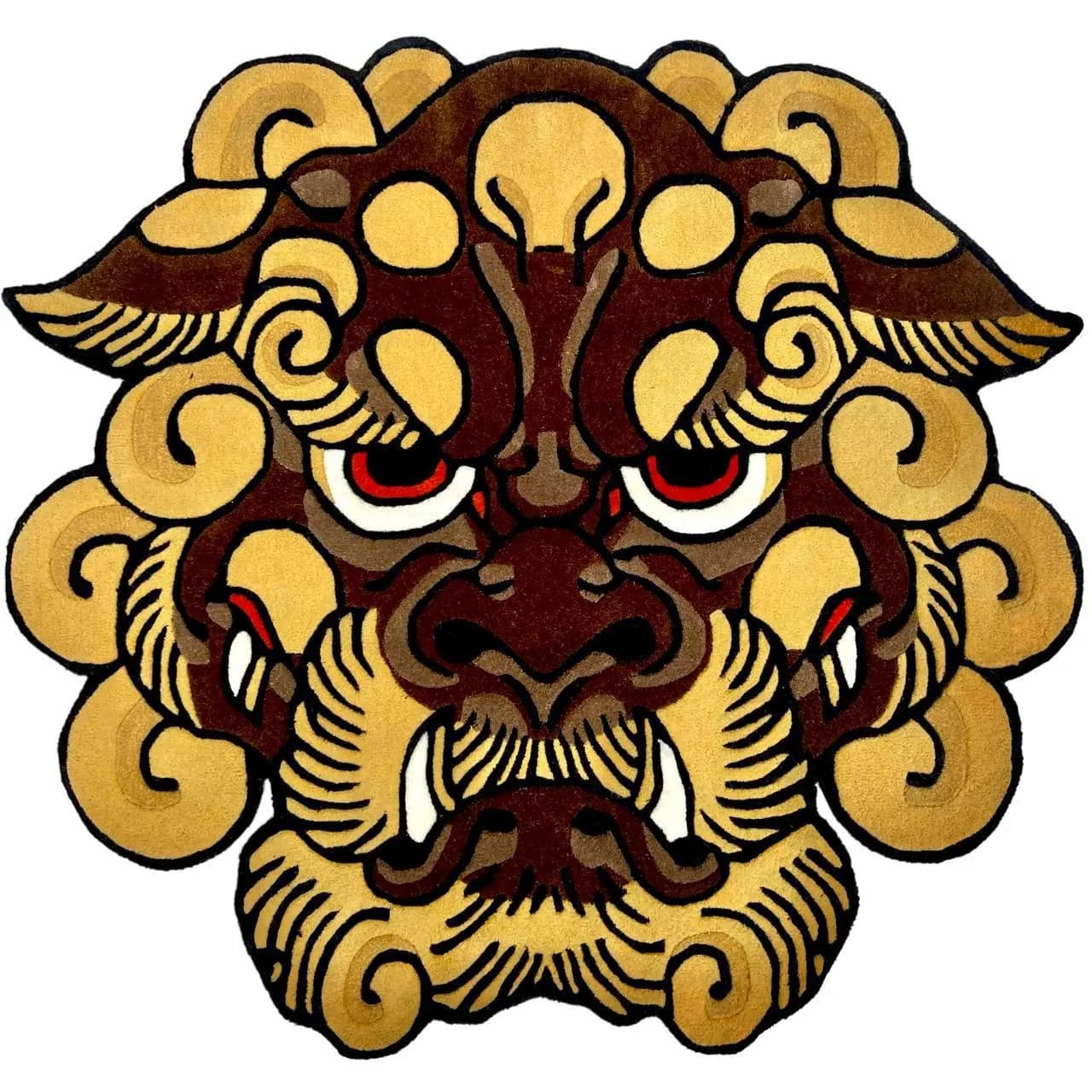 Golden Mane Shishi Lion Rugs