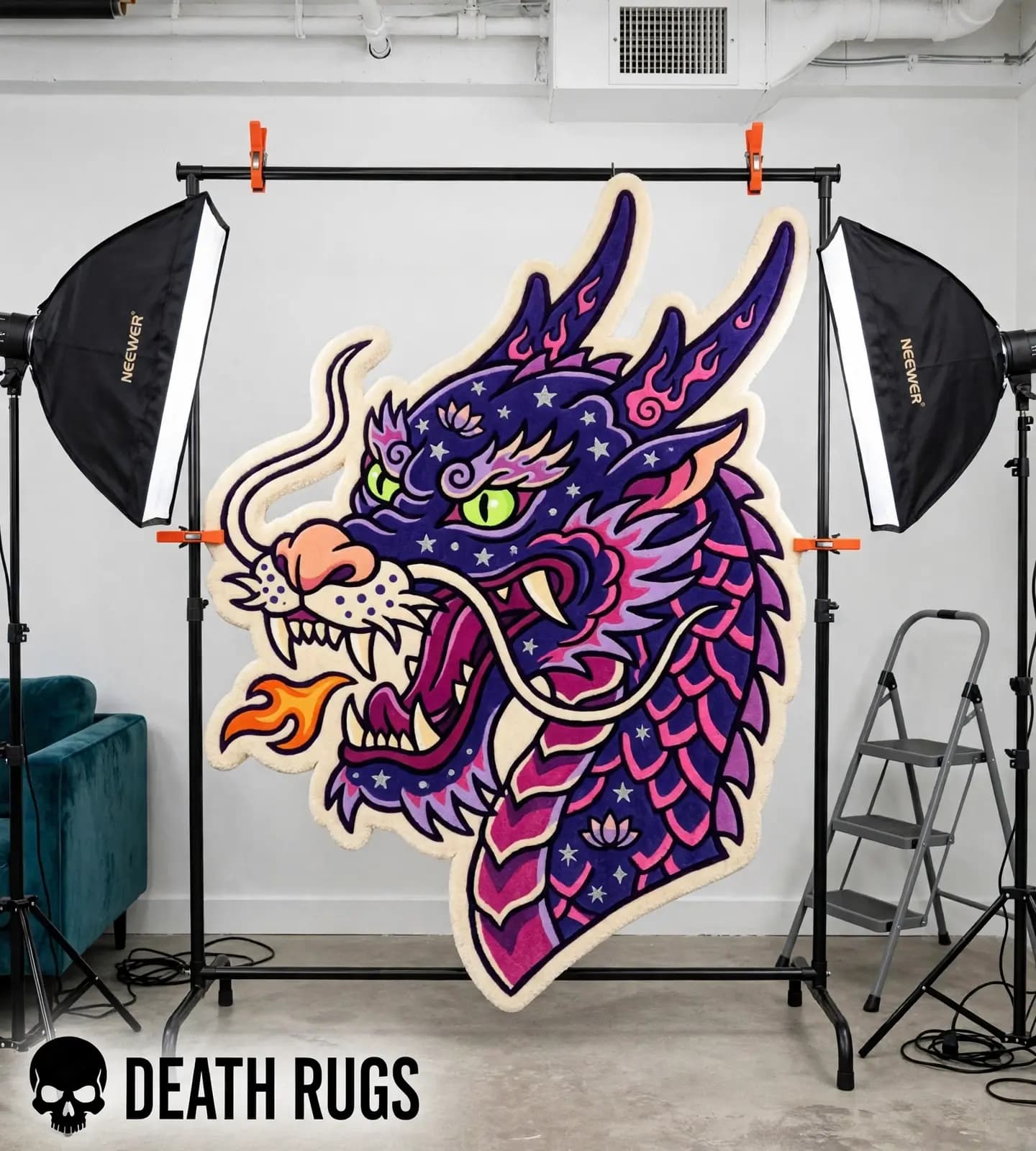 Cosmic Purple Dragon Rugs thumbnail 7