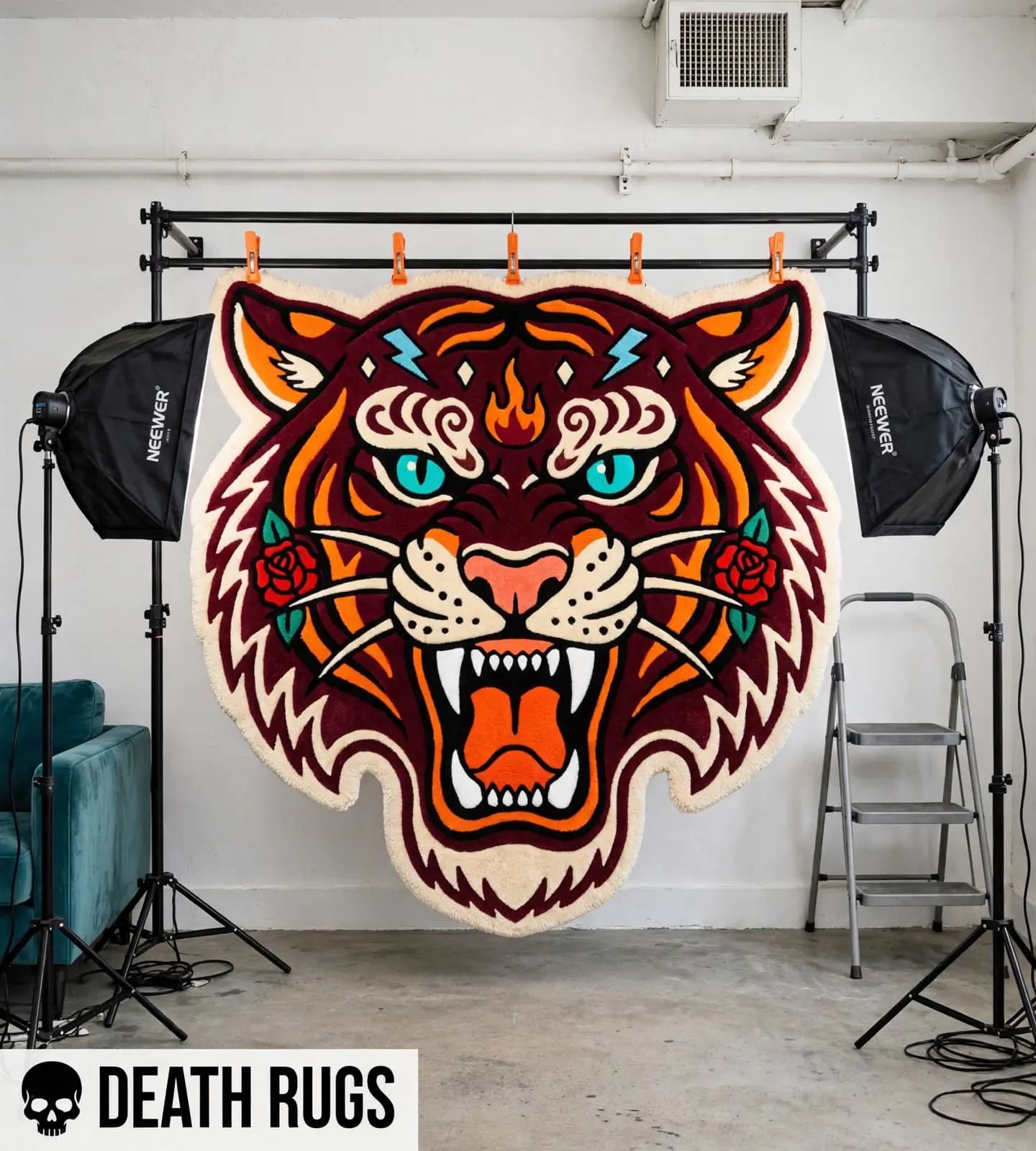 Crimson Flame Tiger Rugs thumbnail 4