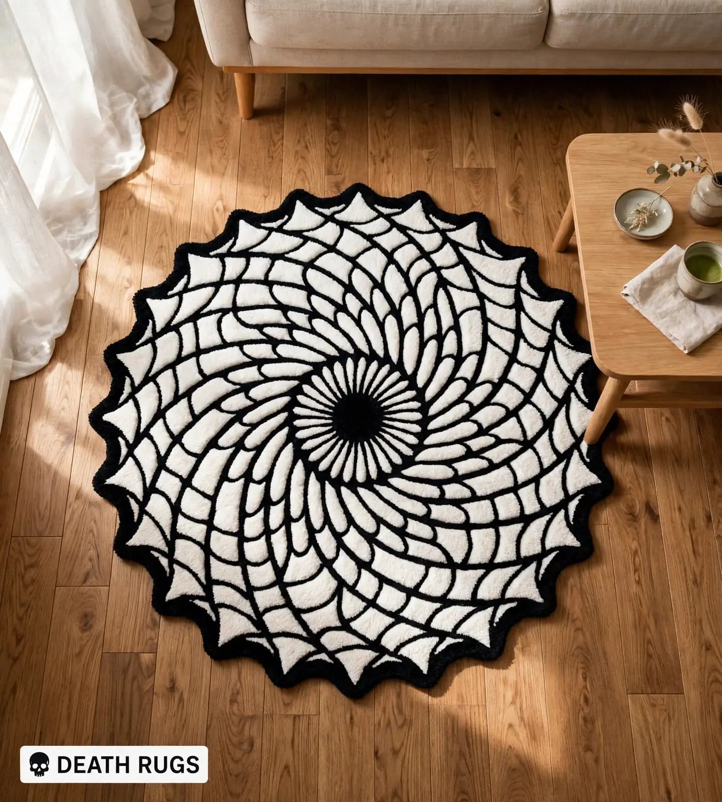 Vortex Spiderweb Mandala Rugs thumbnail 4