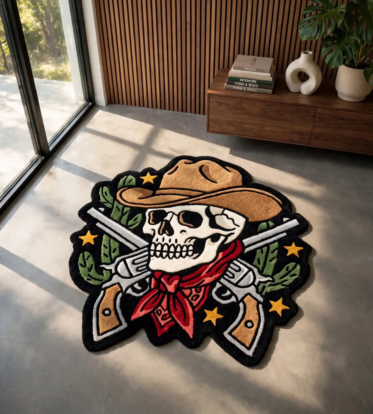 Outlaw Cowboy Skull Rugs thumbnail 4