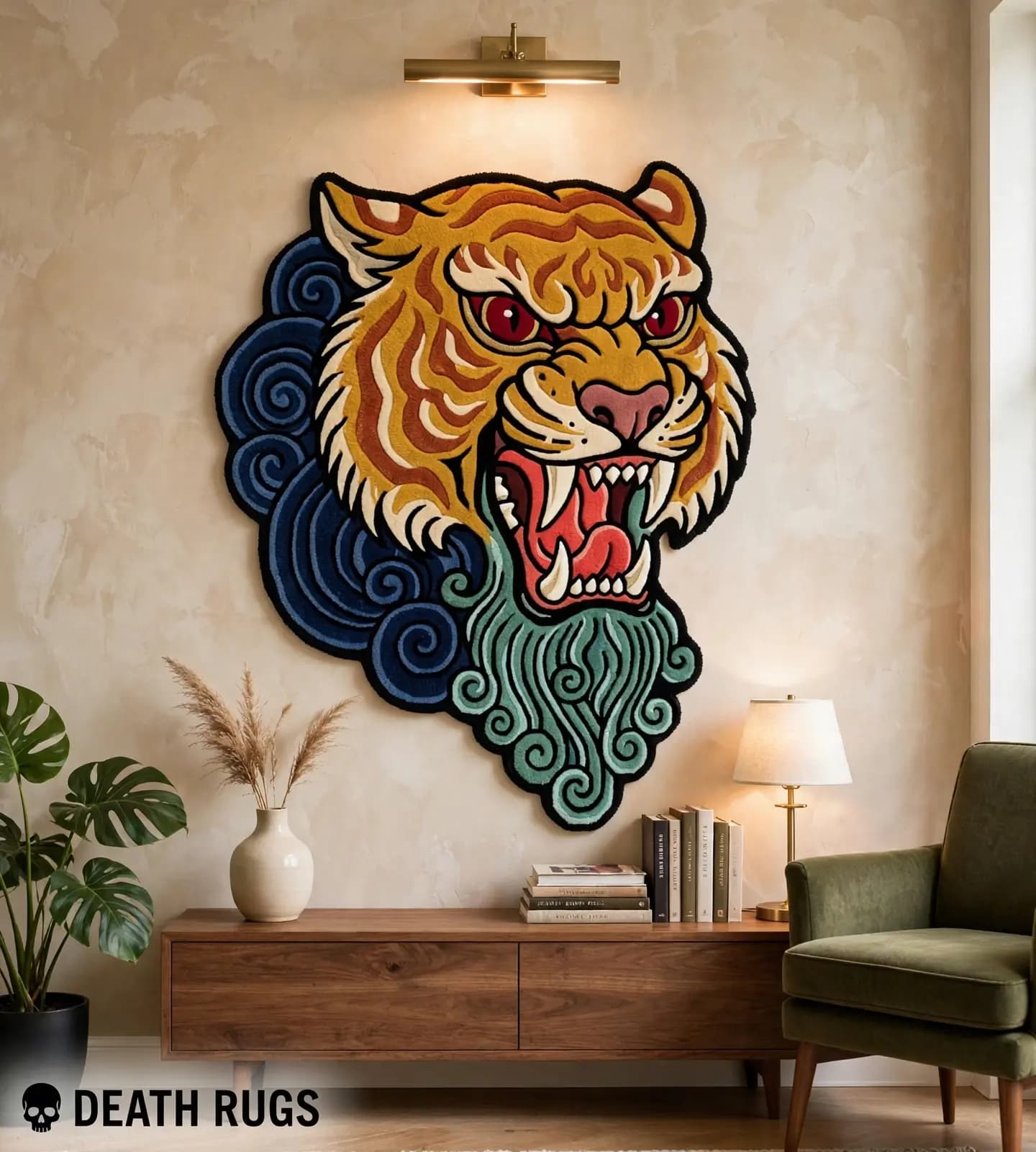 Roaring Storm Tiger Rugs thumbnail 3
