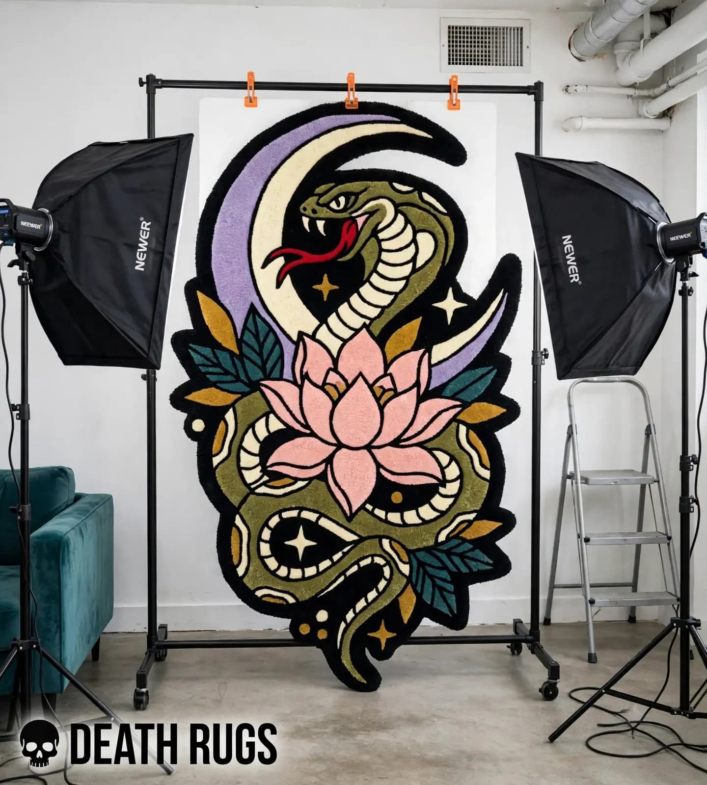 Moon Serpent Lotus Rugs thumbnail 4