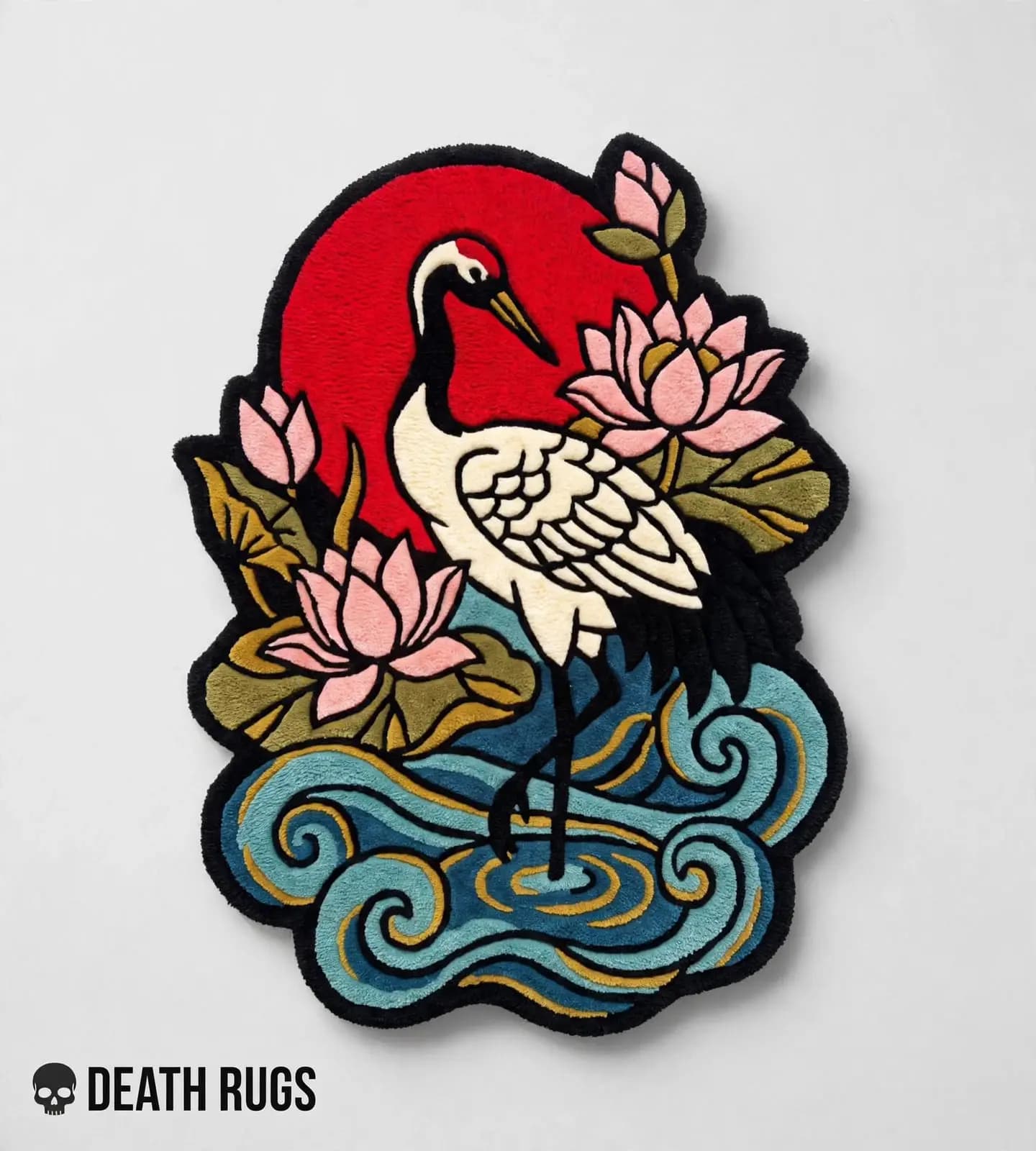 Red-Crowned Crane & Rising Sun Rugs