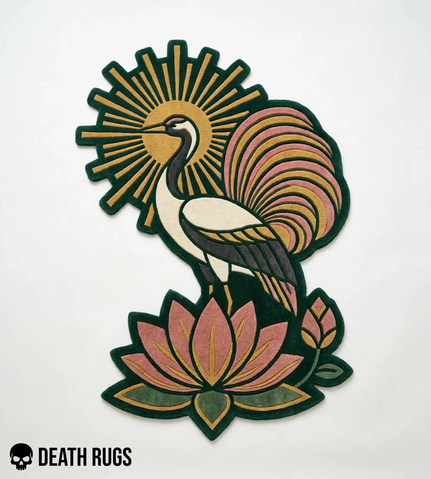 Sunrise Crane Lotus Rugs