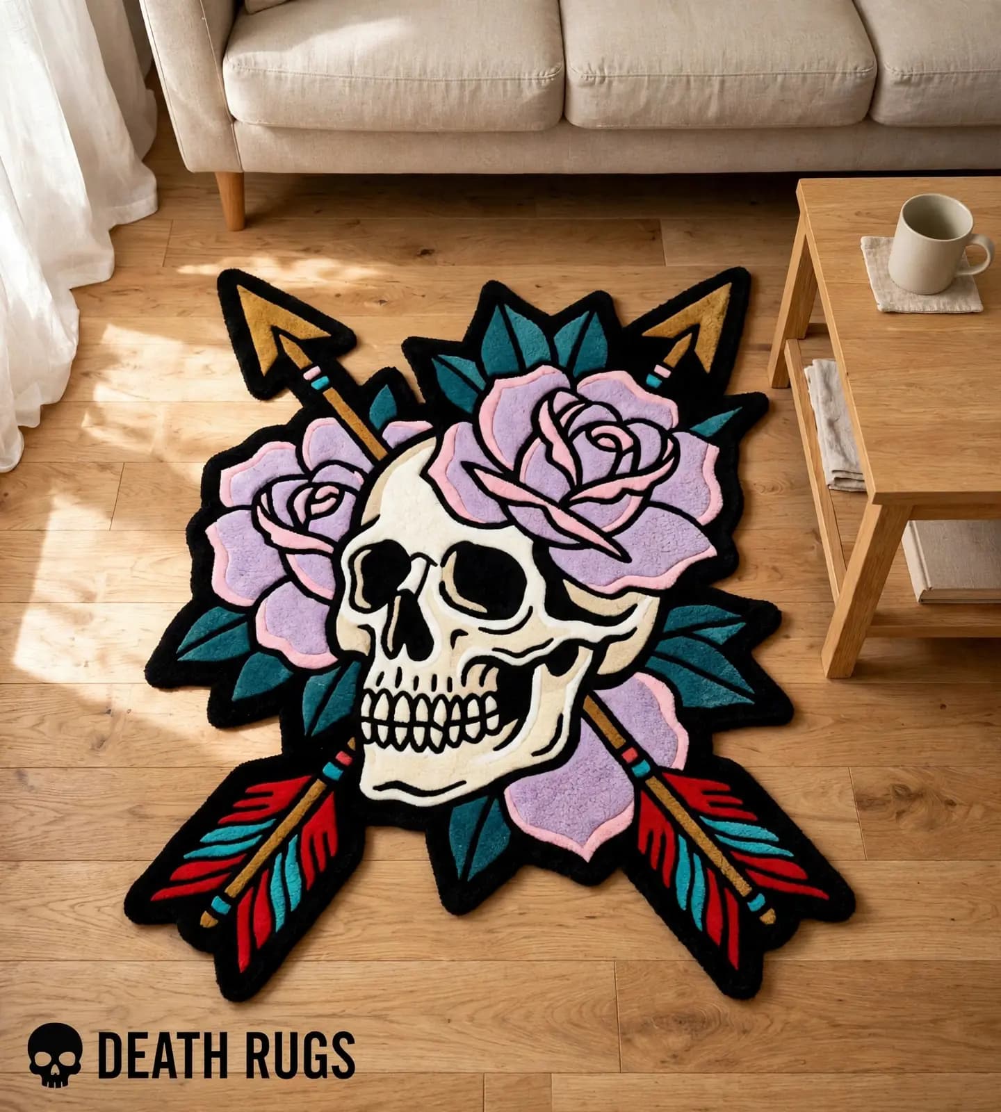 Crossed Arrows Skull Rugs thumbnail 6