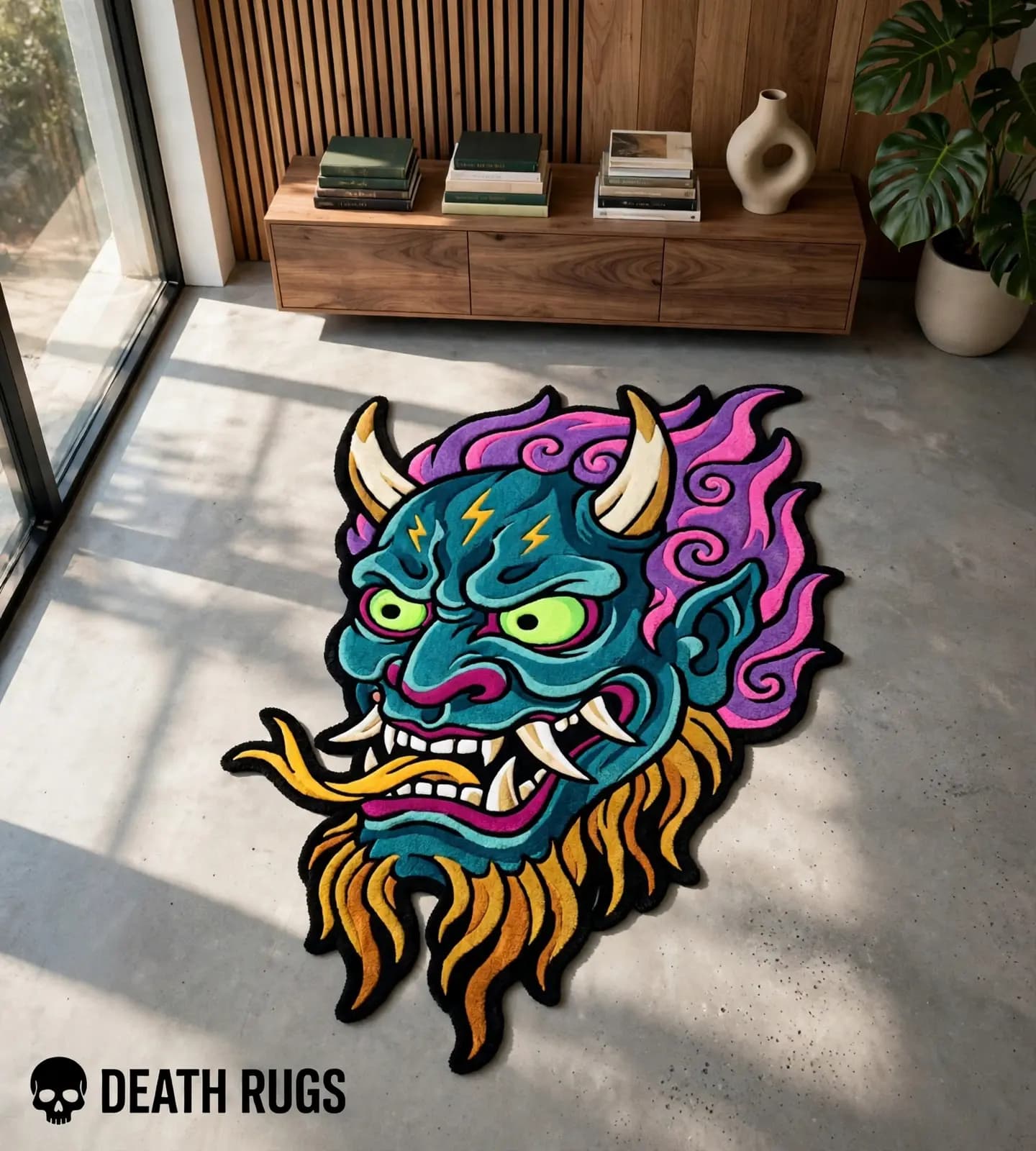 Thunder Flame Oni Rugs alternate