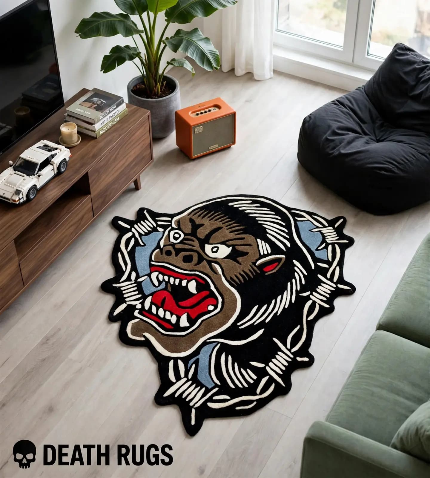 Barbed Wire Gorilla Rugs thumbnail 3