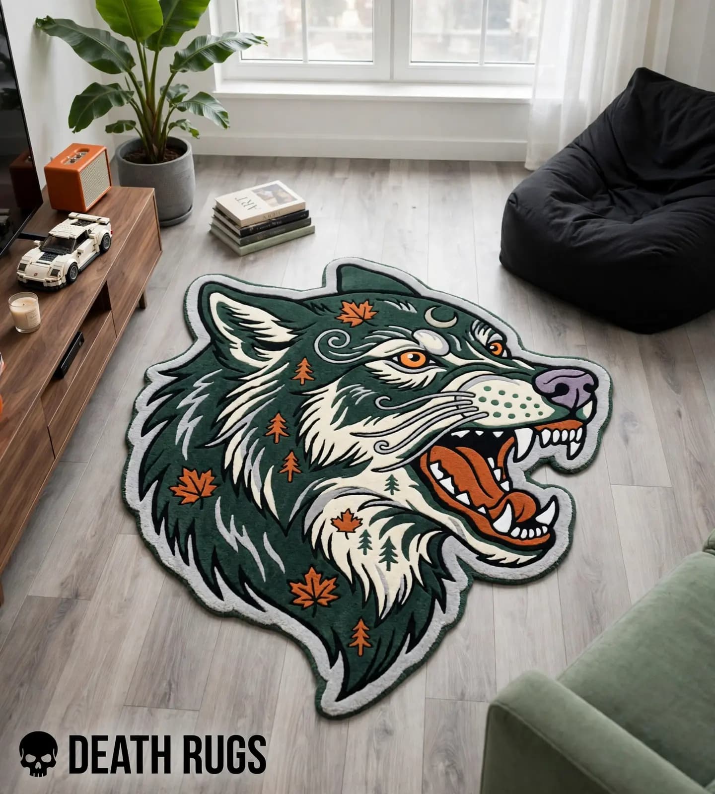 Autumn Forest Wolf Rugs alternate