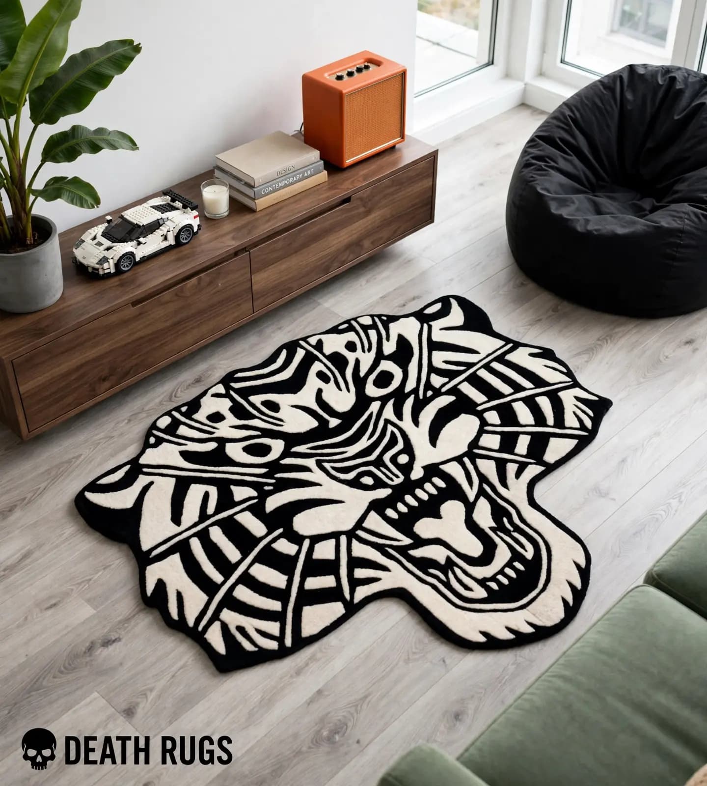 The Savage Tiger Skull Rug thumbnail 4