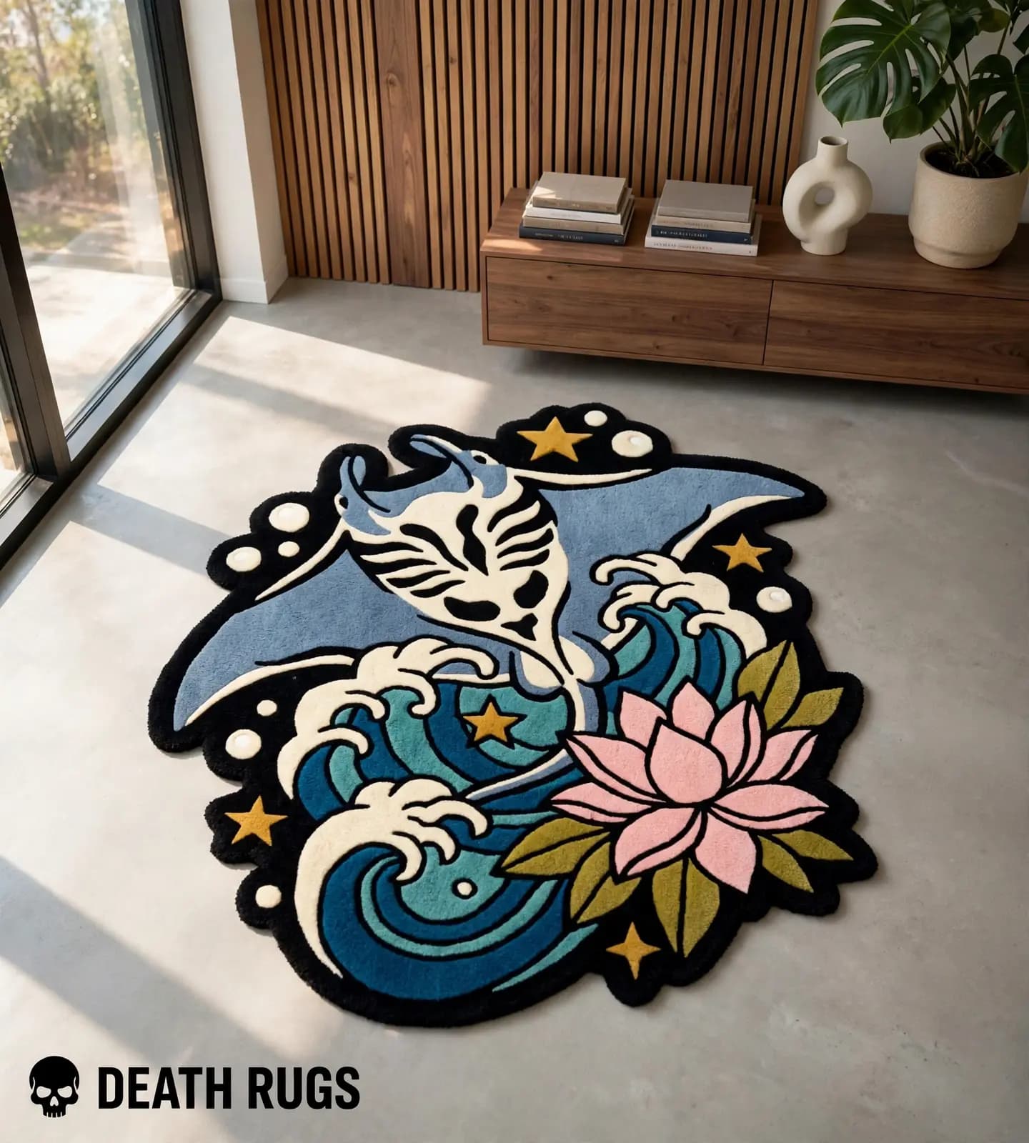 Ocean Manta and Lotus Rugs thumbnail 6