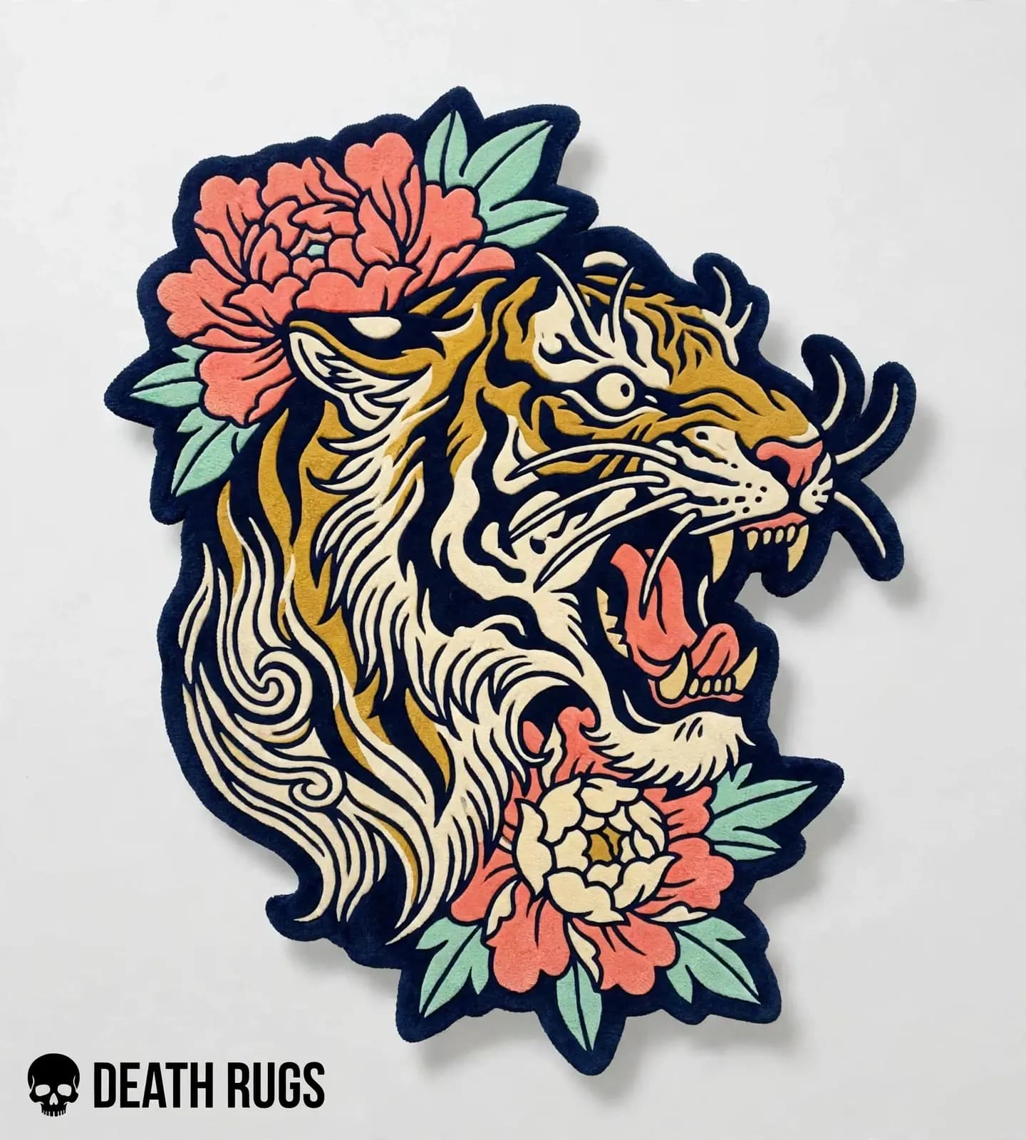 Floral Roar Tiger Rugs