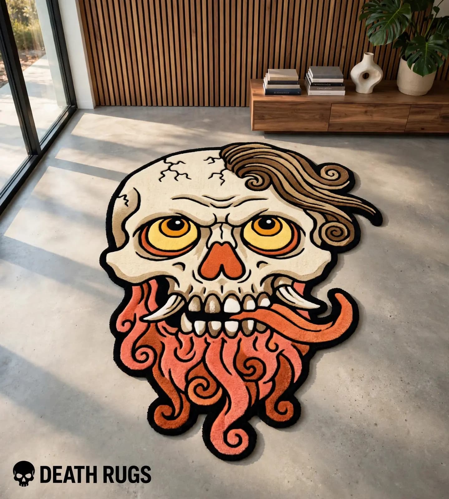 Tentacle Beard Oni Skull Rugs thumbnail 4