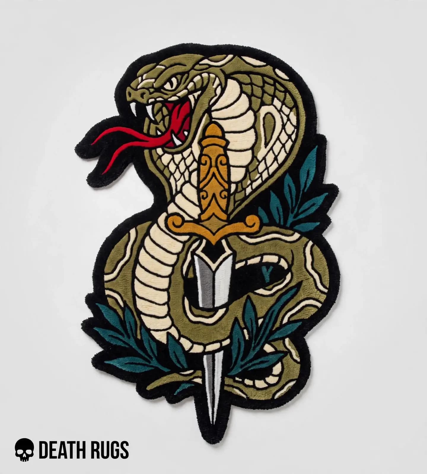 Striking Cobra & Dagger Rugs