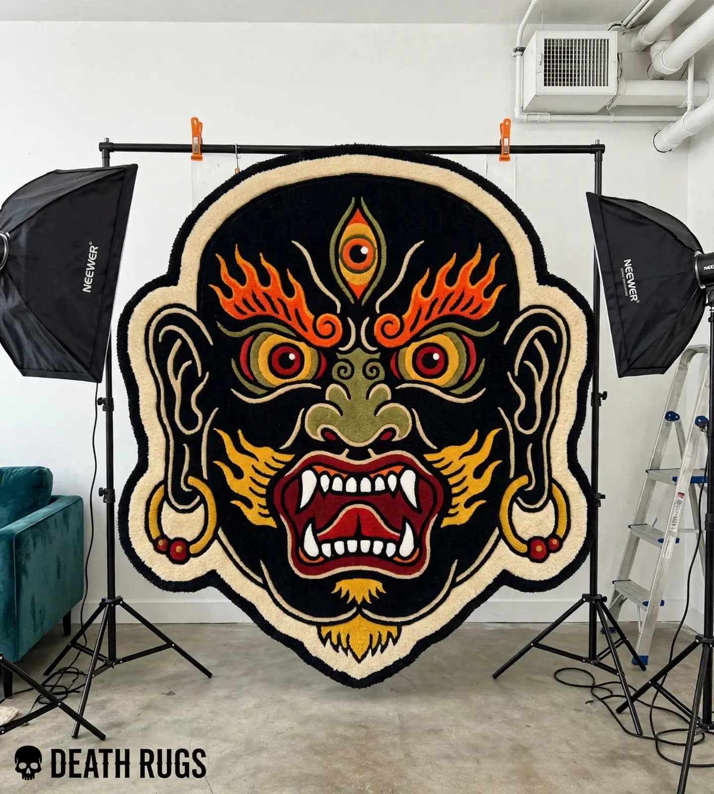 Mahakala Demon Mask Rugs thumbnail 7