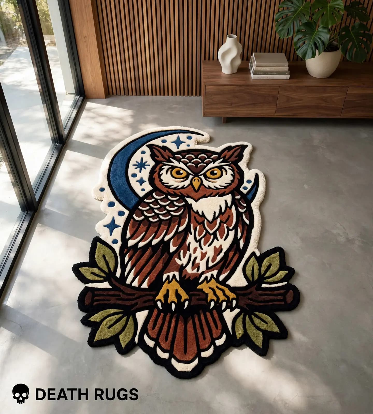 Midnight Perched Owl Rugs thumbnail 4