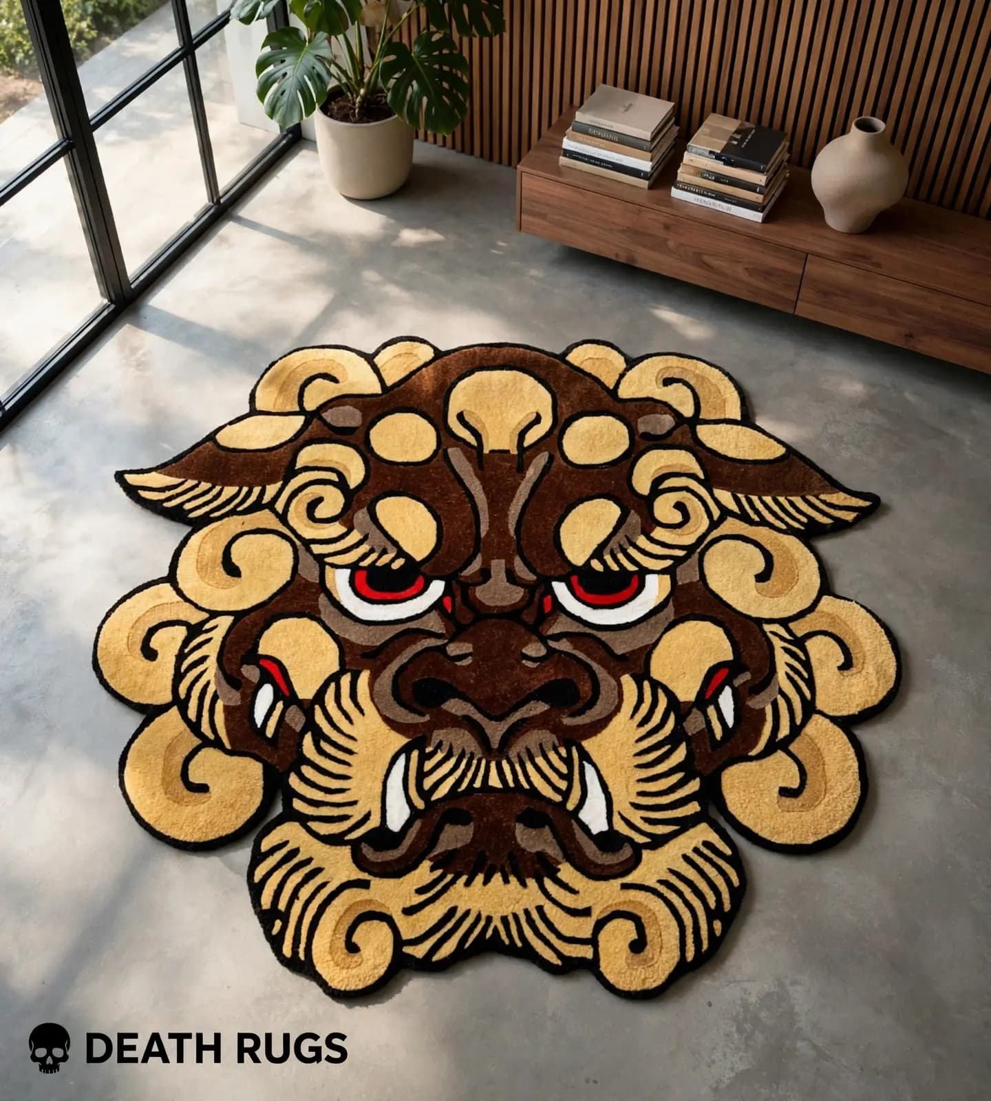 Golden Mane Shishi Lion Rugs thumbnail 7