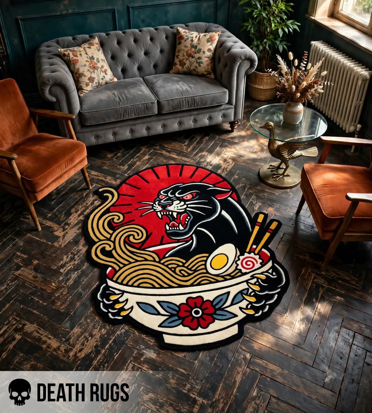 Rising Sun Ramen Panther Rugs thumbnail 5