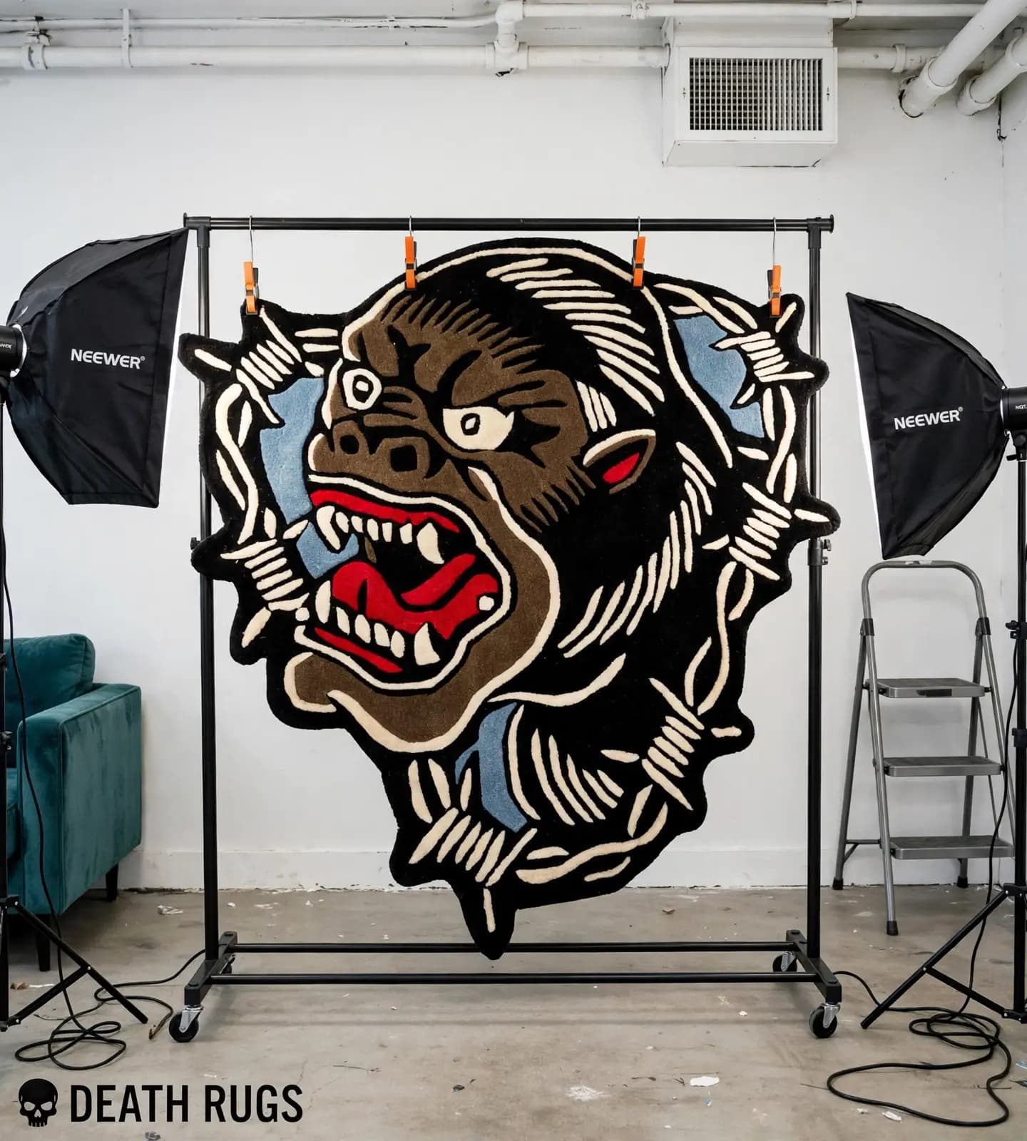 Barbed Wire Gorilla Rugs thumbnail 5