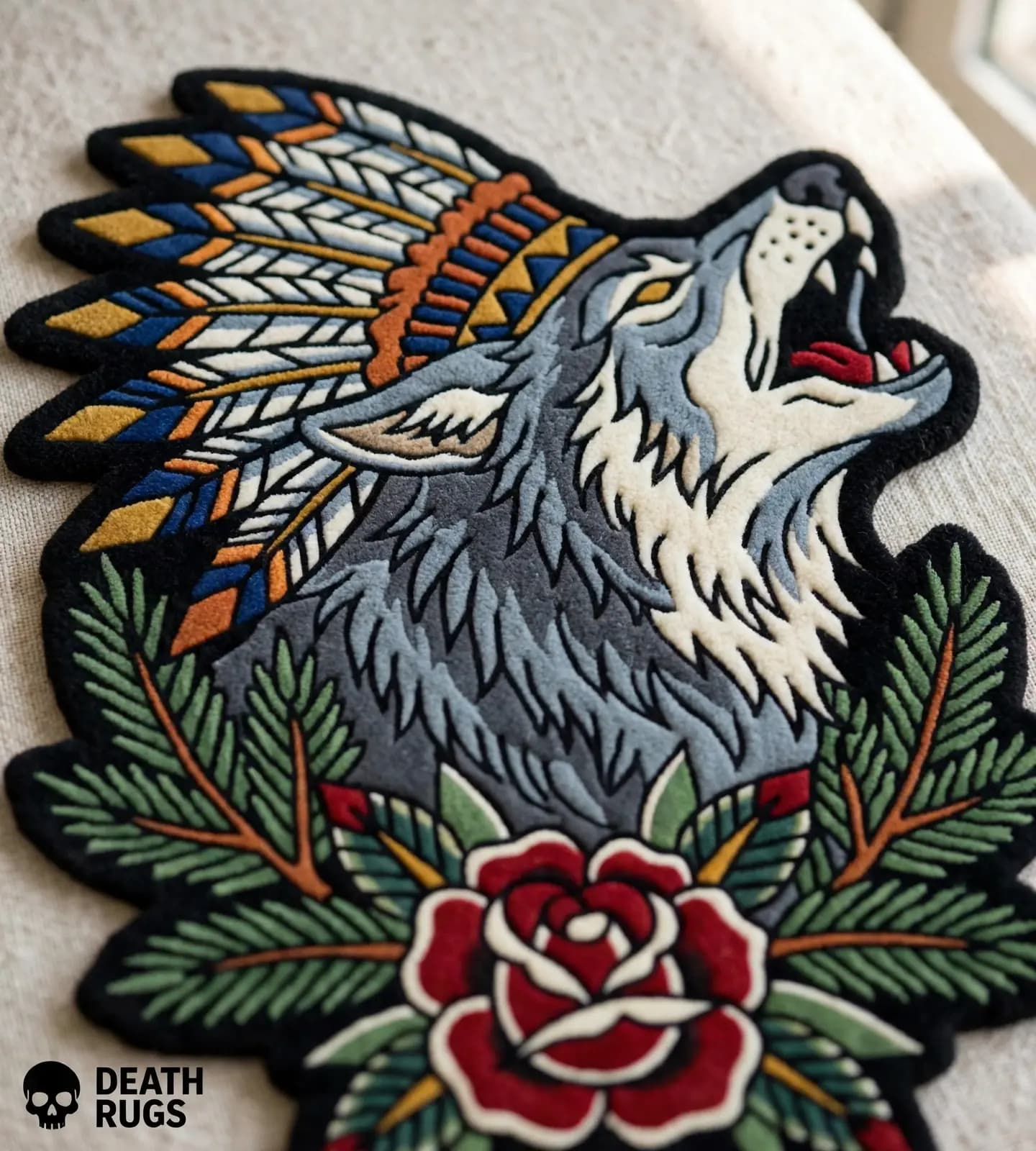 Howling Wolf Rose Rugs alternate