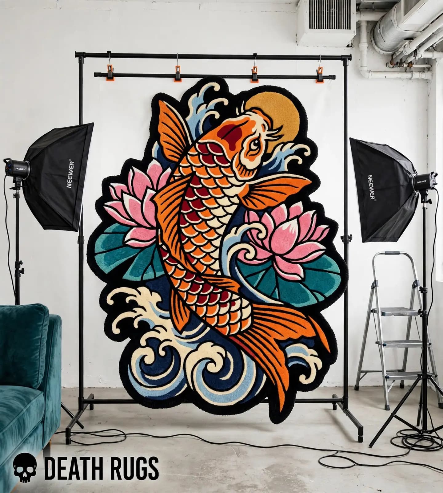 Rising Koi Blossom Rugs thumbnail 3