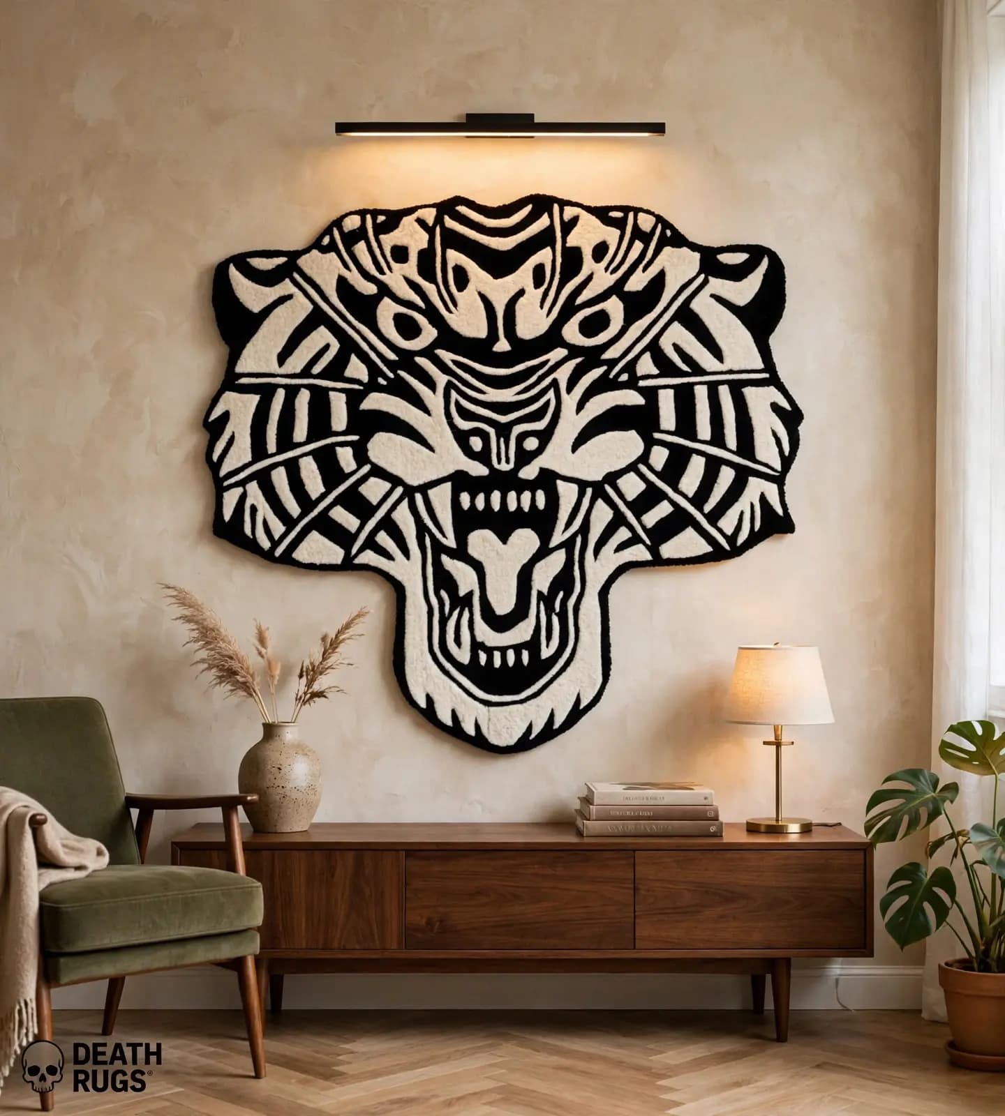 The Savage Tiger Skull Rug thumbnail 6
