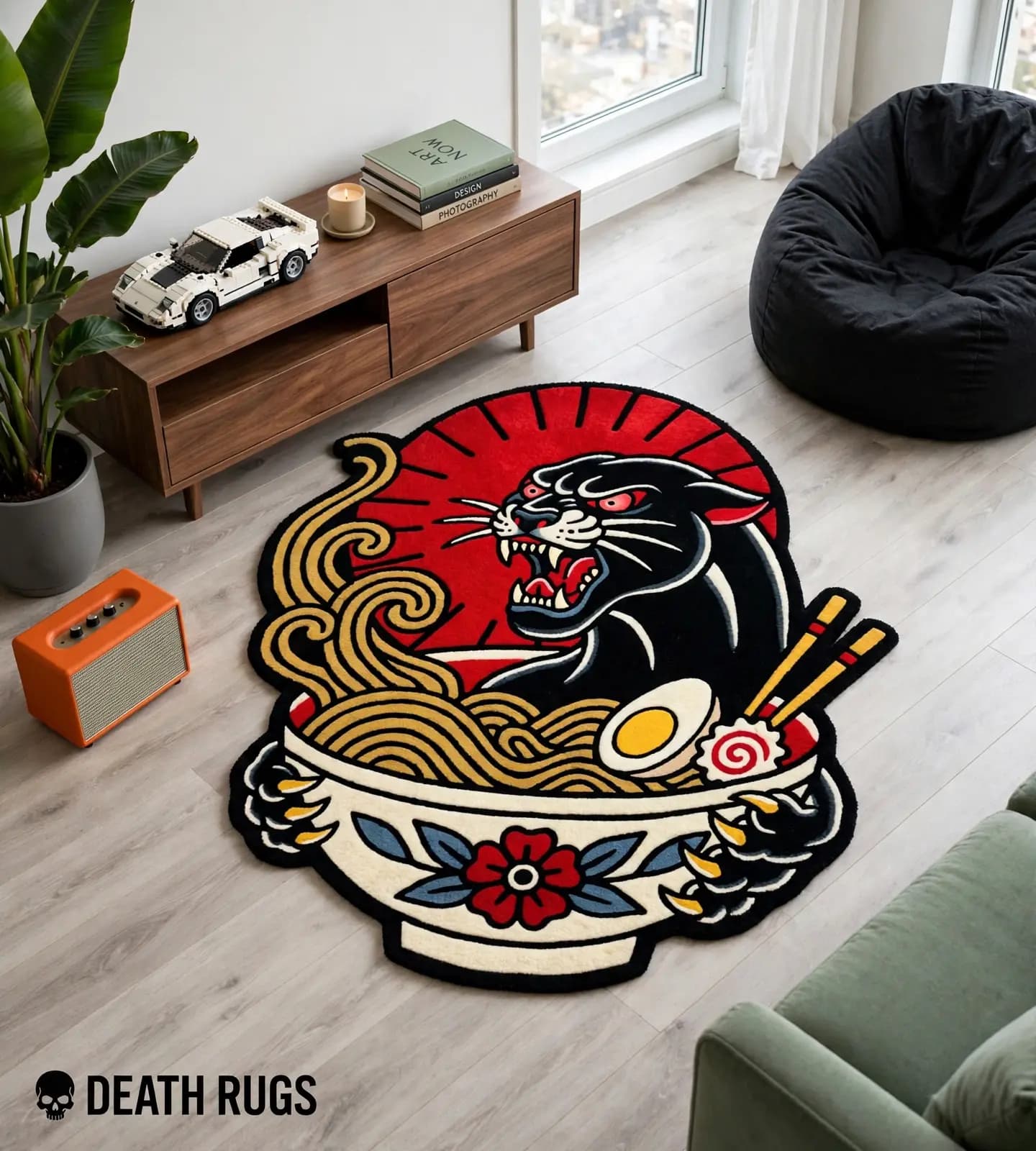 Rising Sun Ramen Panther Rugs thumbnail 8