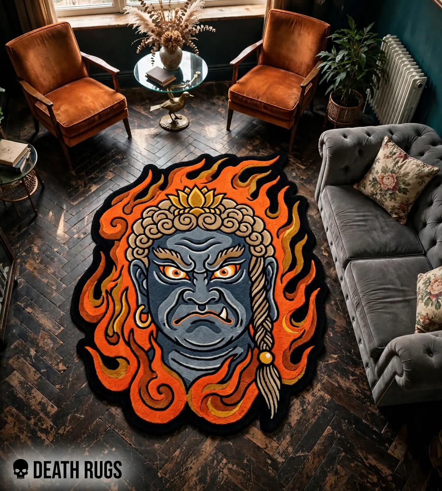 Azure Ryu Dragon Rugs thumbnail 5