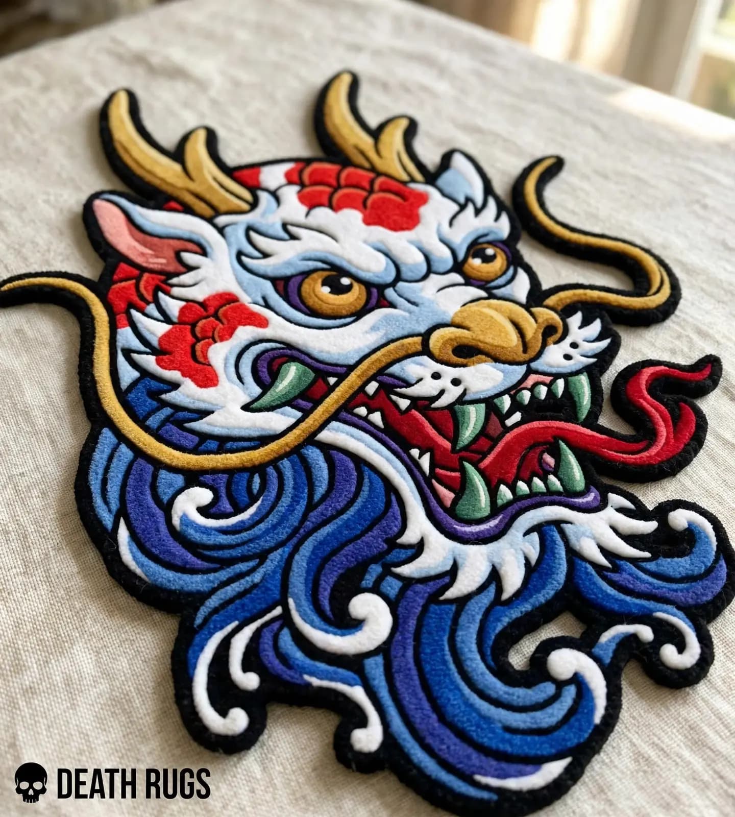Azure Ryu Dragon Rugs alternate