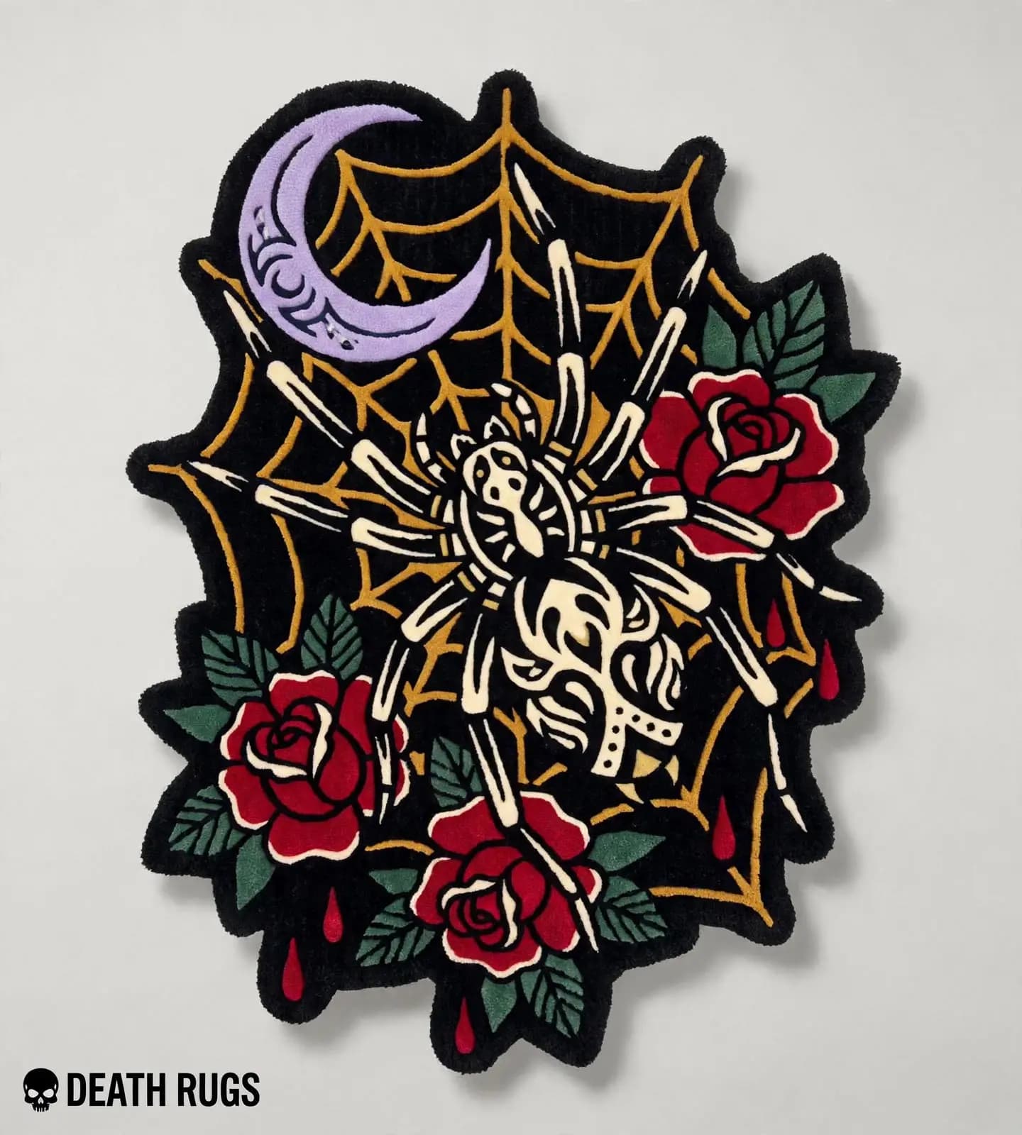 Skeleton Spider & Crescent Moon Rugs