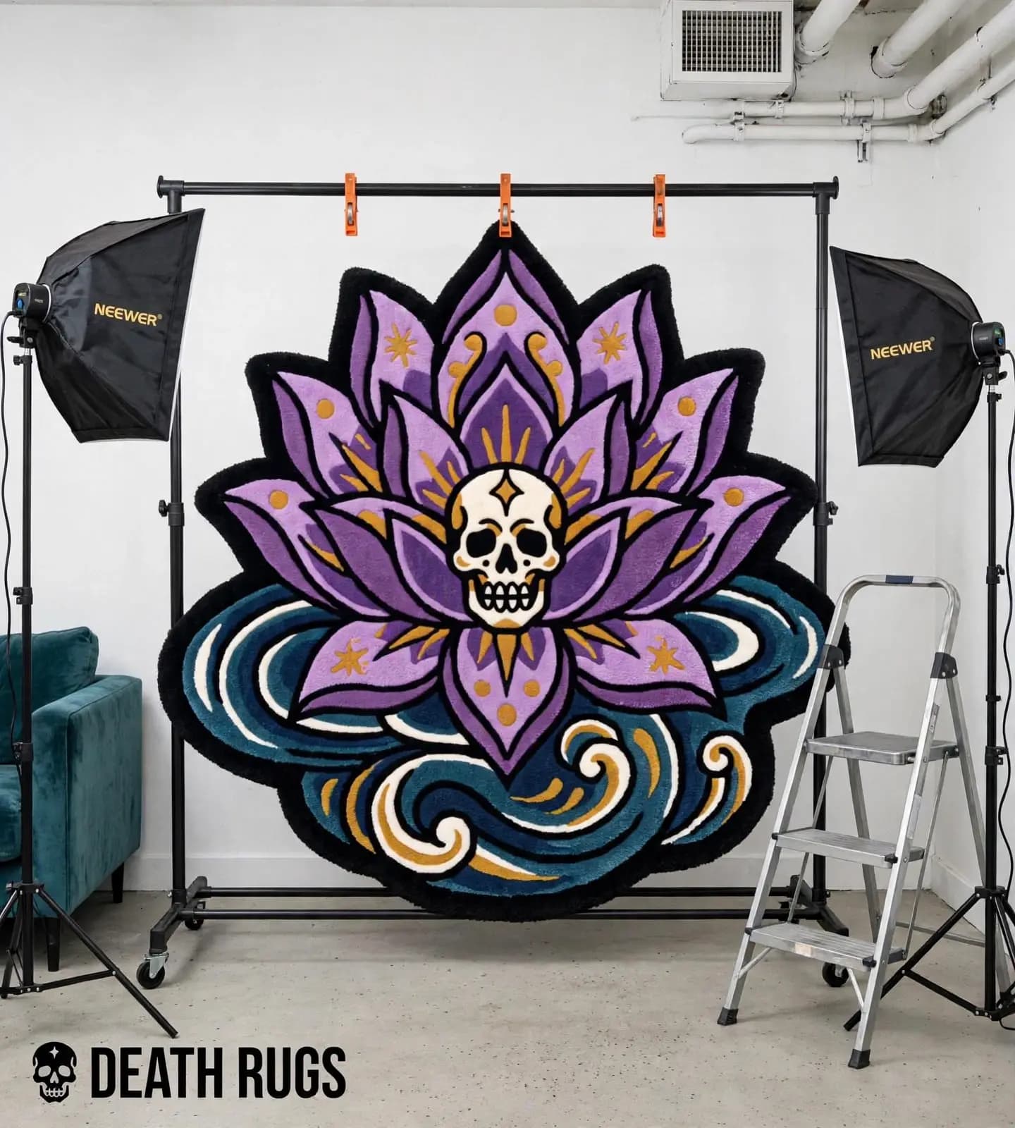 Skull Lotus Blossom Rugs thumbnail 5