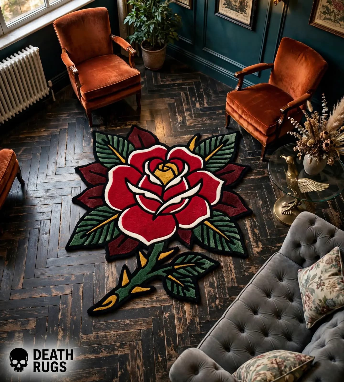 Thorn Vine Rose Rugs thumbnail 7