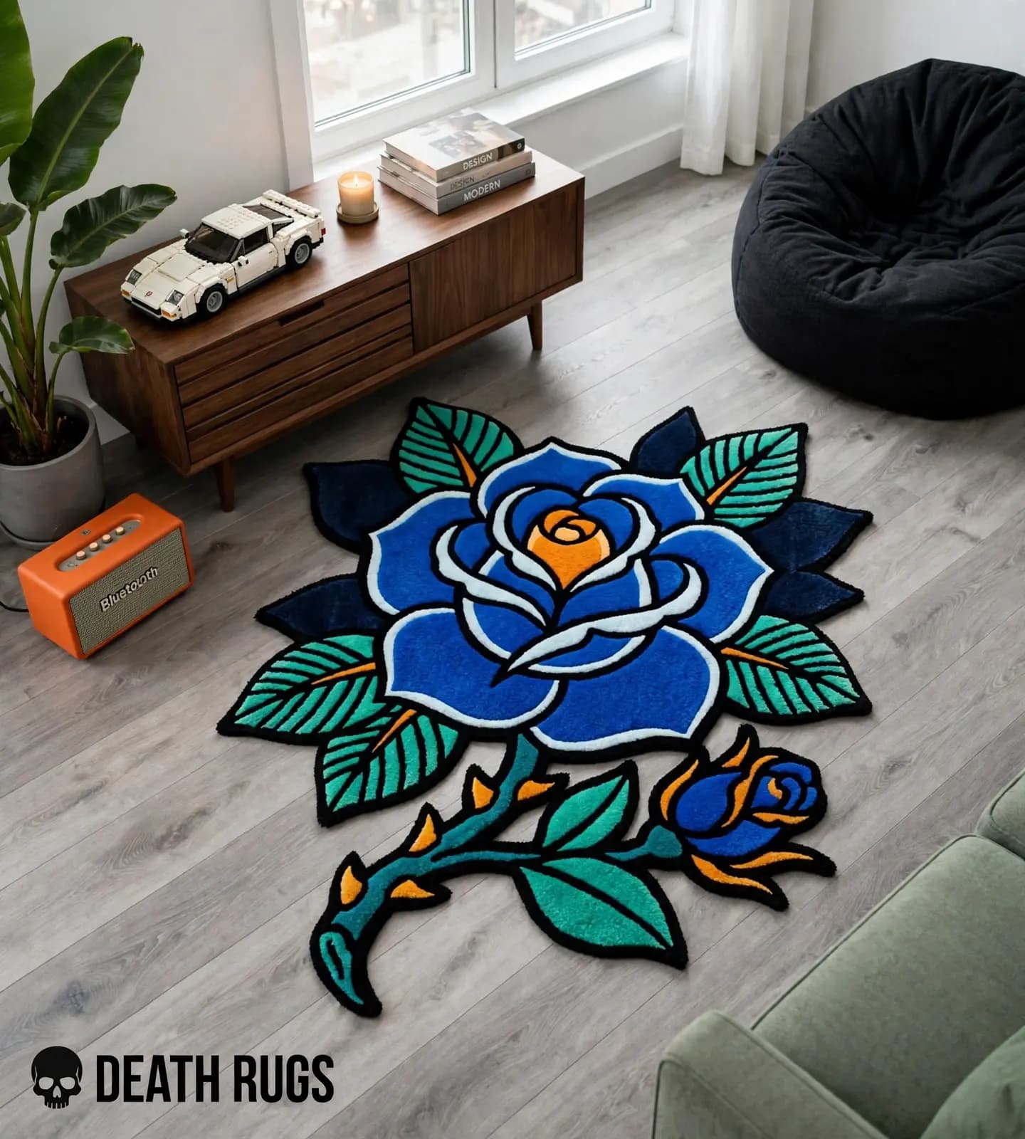 Sapphire Rose & Bud Rugs thumbnail 4