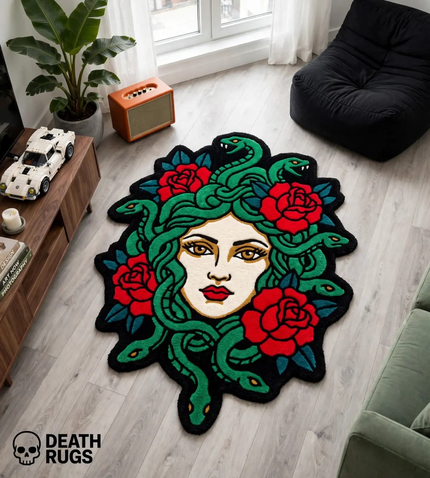Medusa & Crimson Roses Rugs slide 4