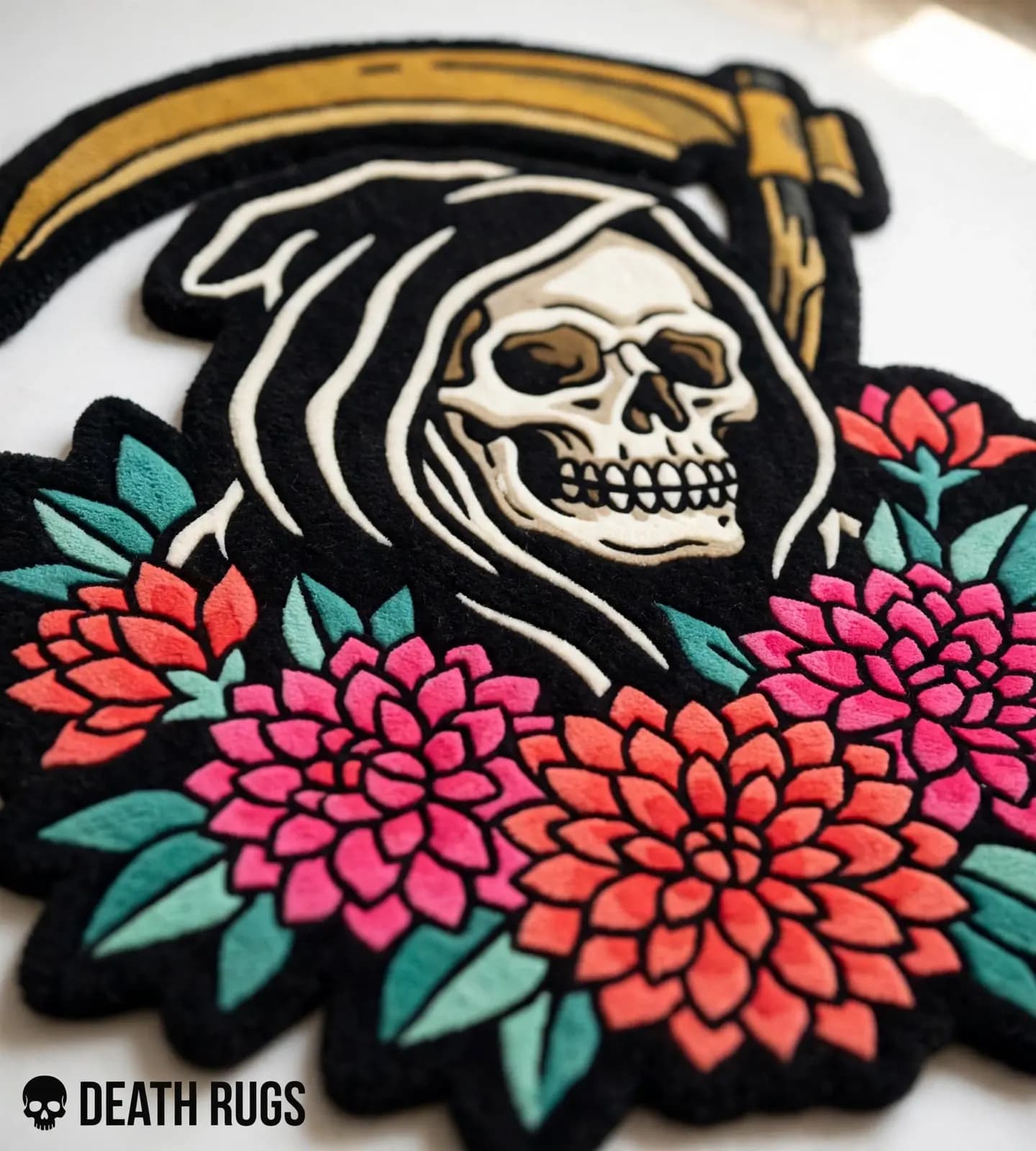 Grim Reaper & Chrysanthemums Rugs slide 6