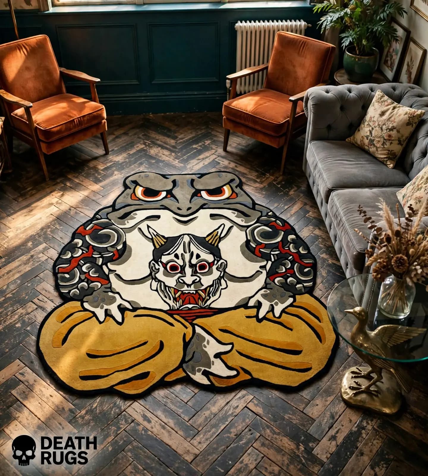 Meditating Hannya Toad Rugs slide 2