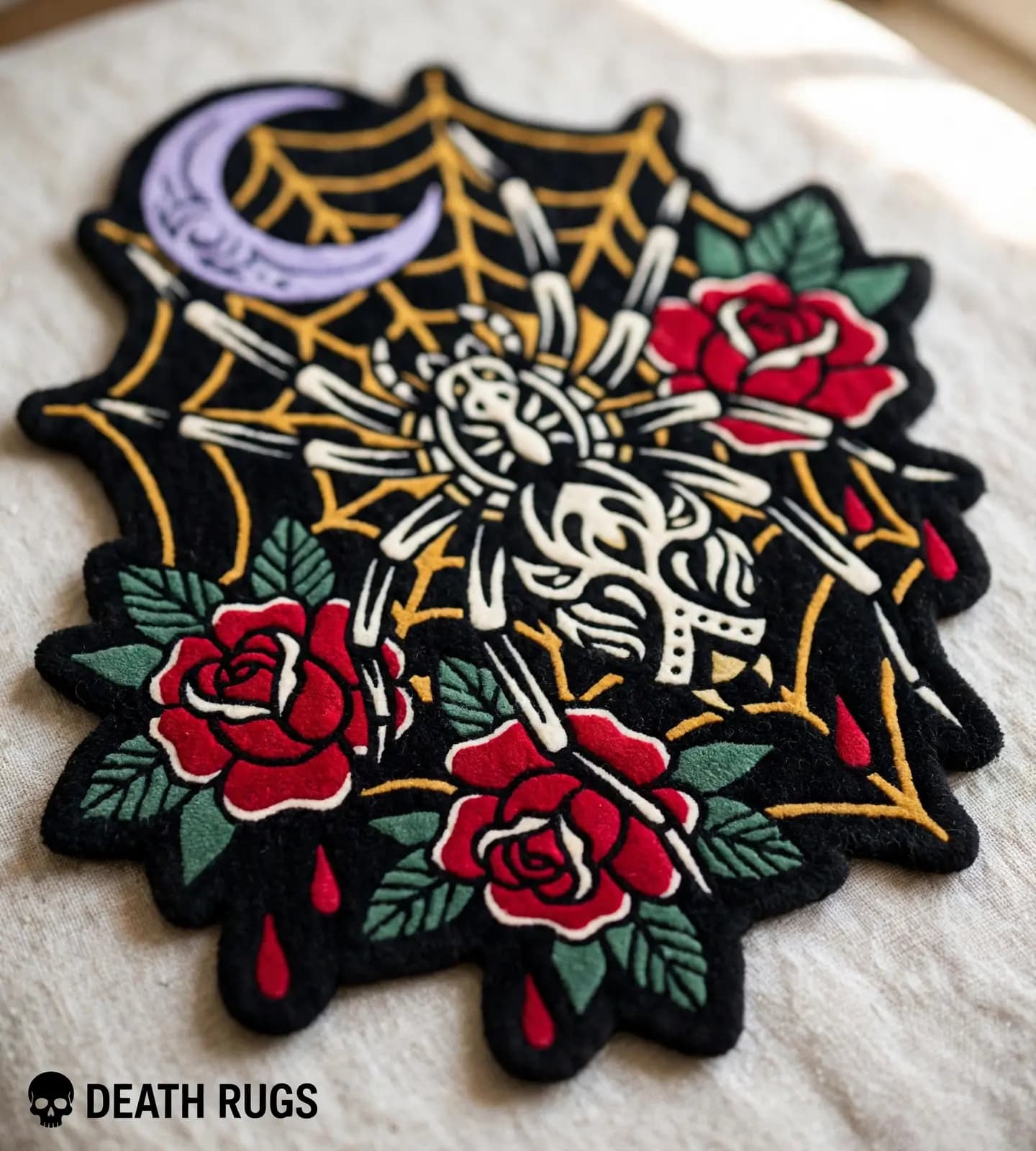 Skeleton Spider & Crescent Moon Rugs slide 7
